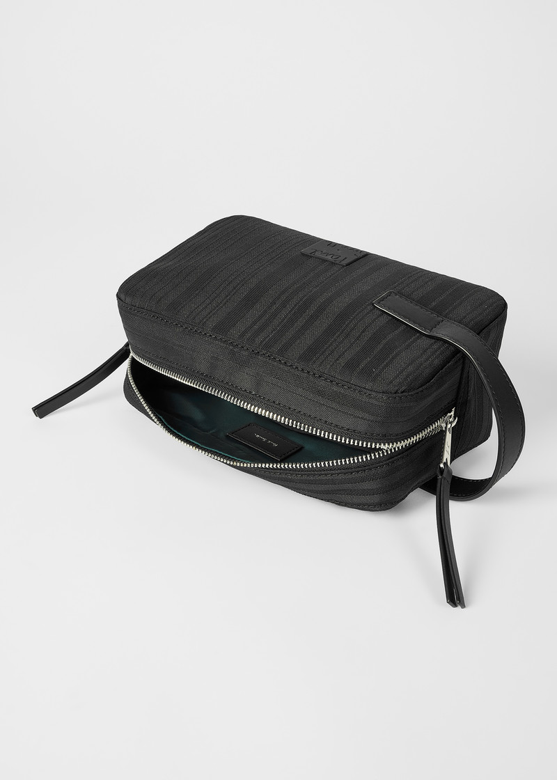Black 'Shadow Stripe' Wash Bag 4