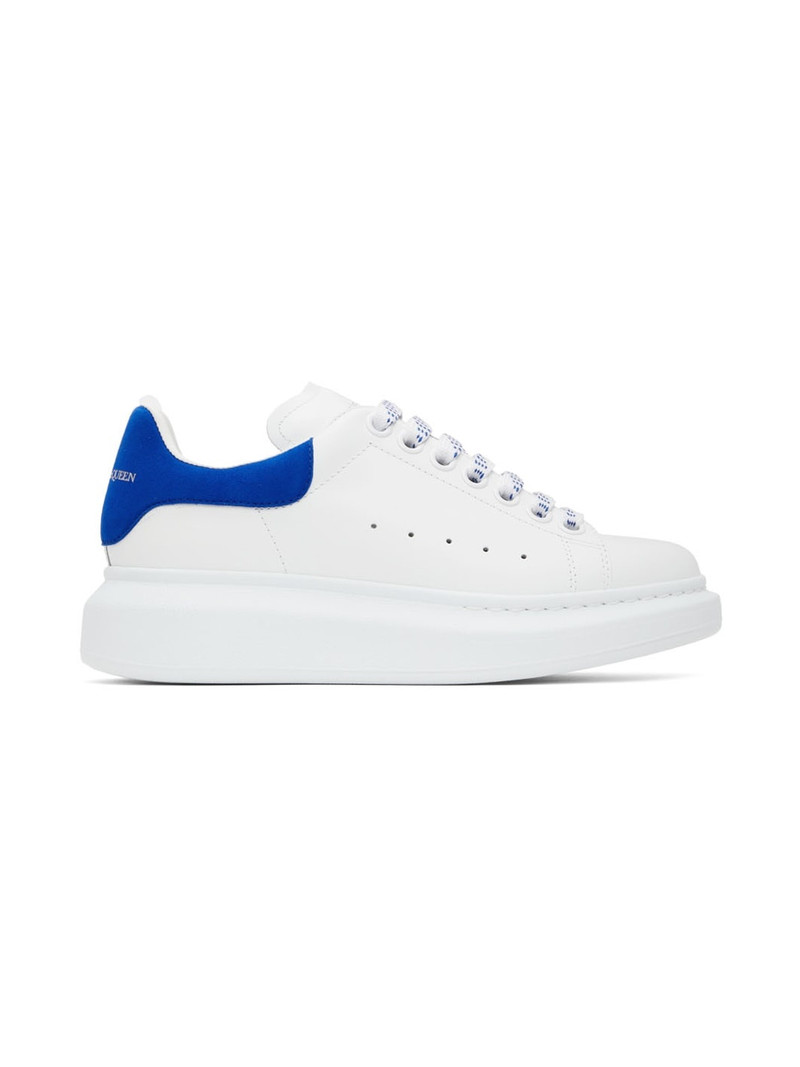 White & Blue Oversized Sneakers - 1