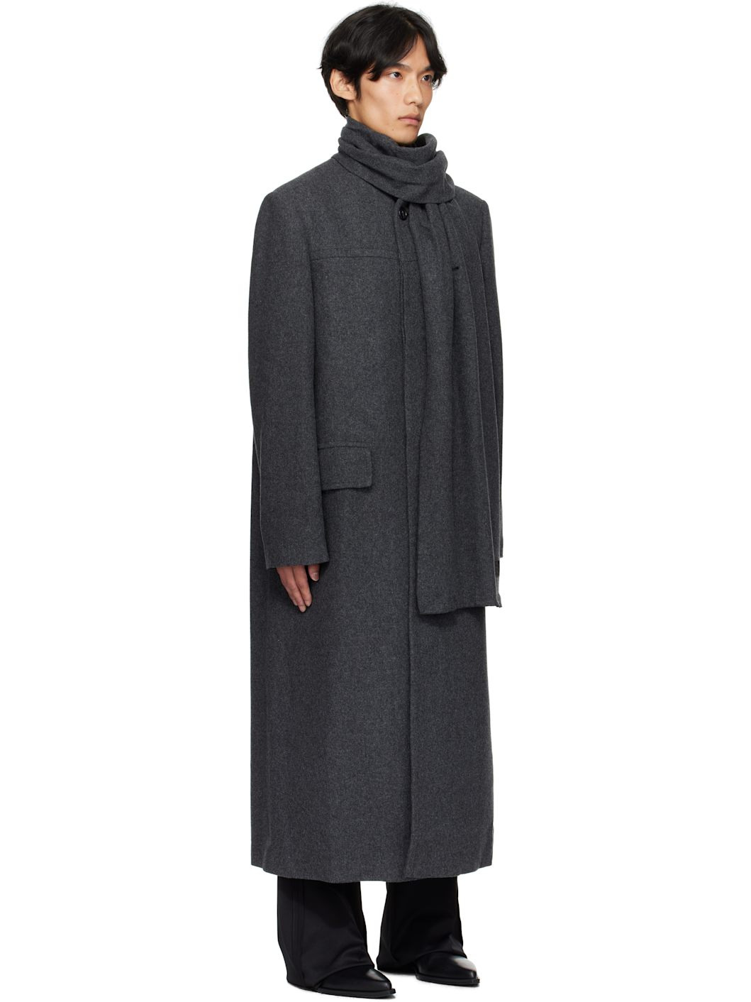 Gray Felted Coat - 2