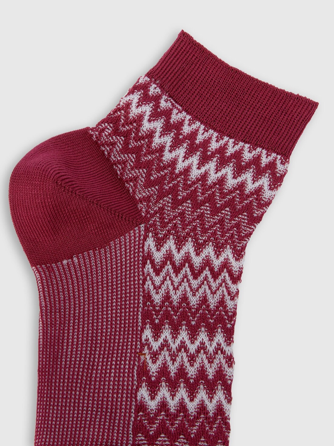 Short socks cotton blend zig zag - 3