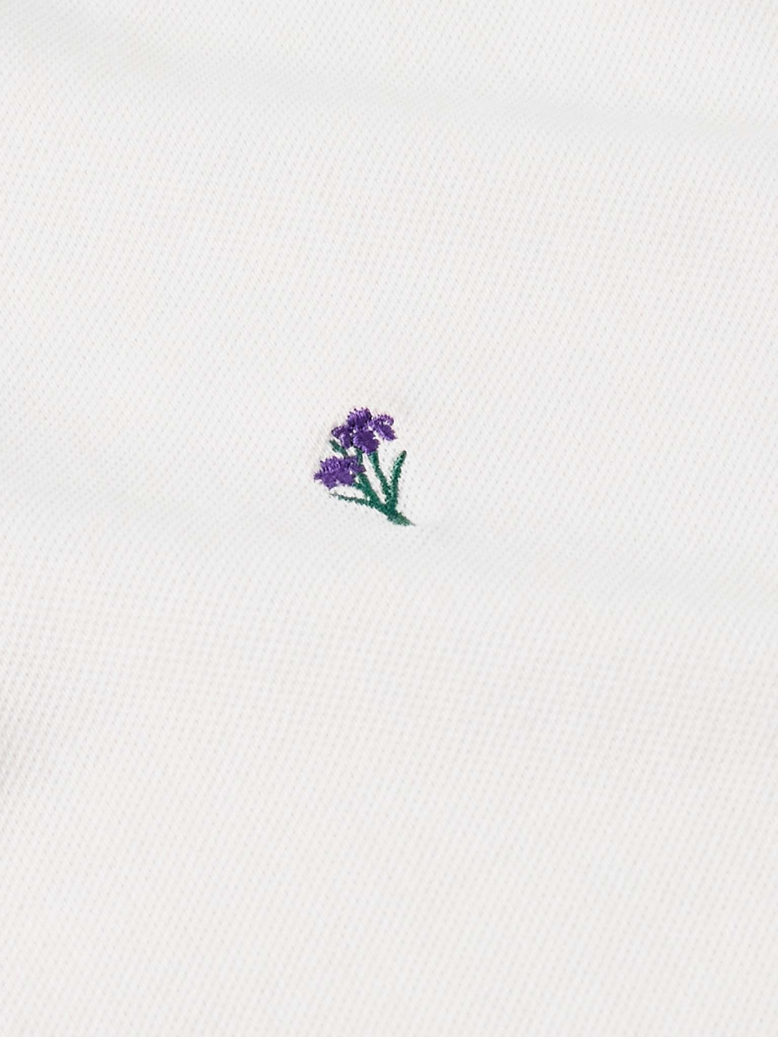 Iris Embroidered Cotton-Piqué Polo Shirt - 5