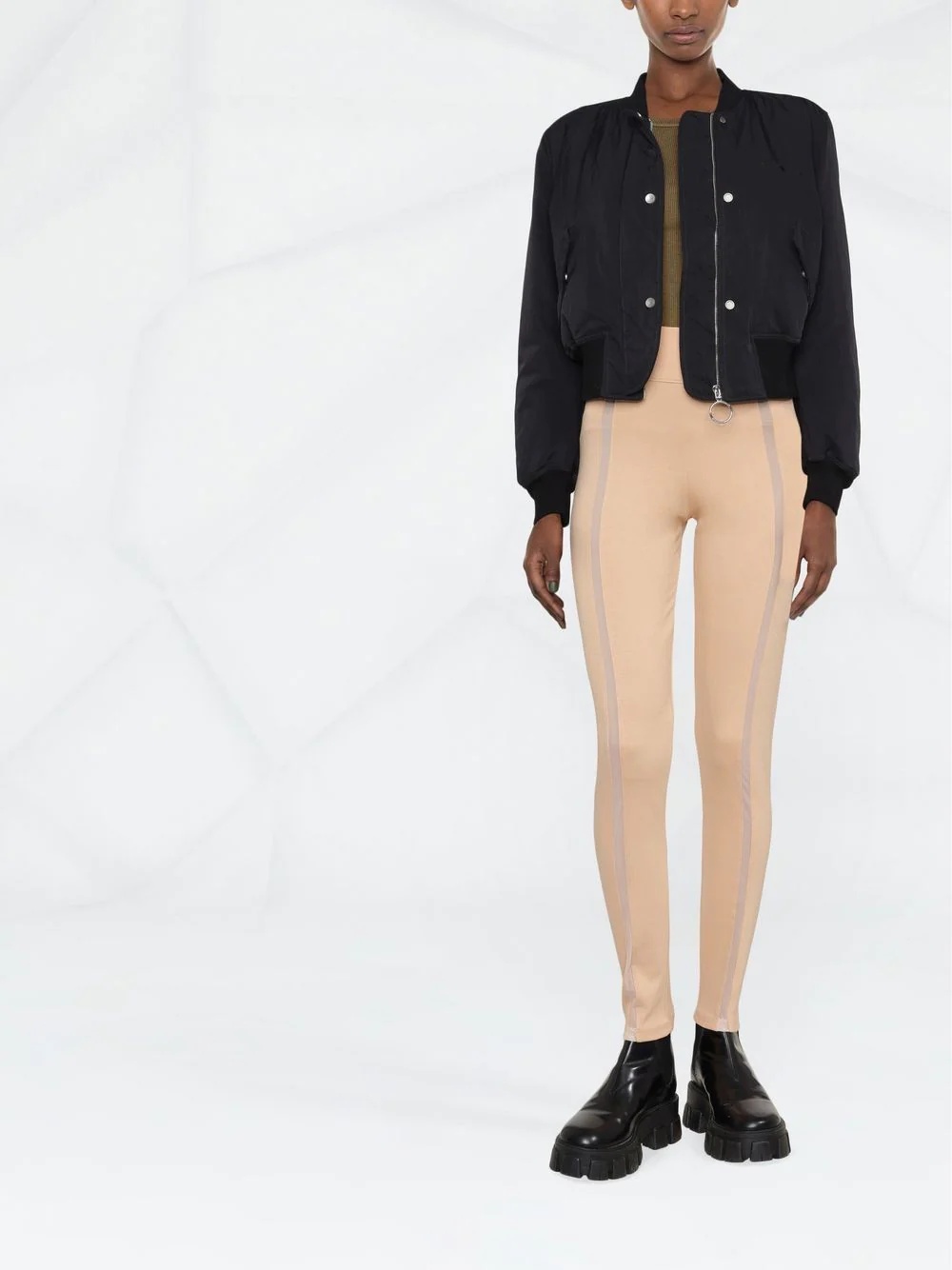 sheer-panel leggings - 2
