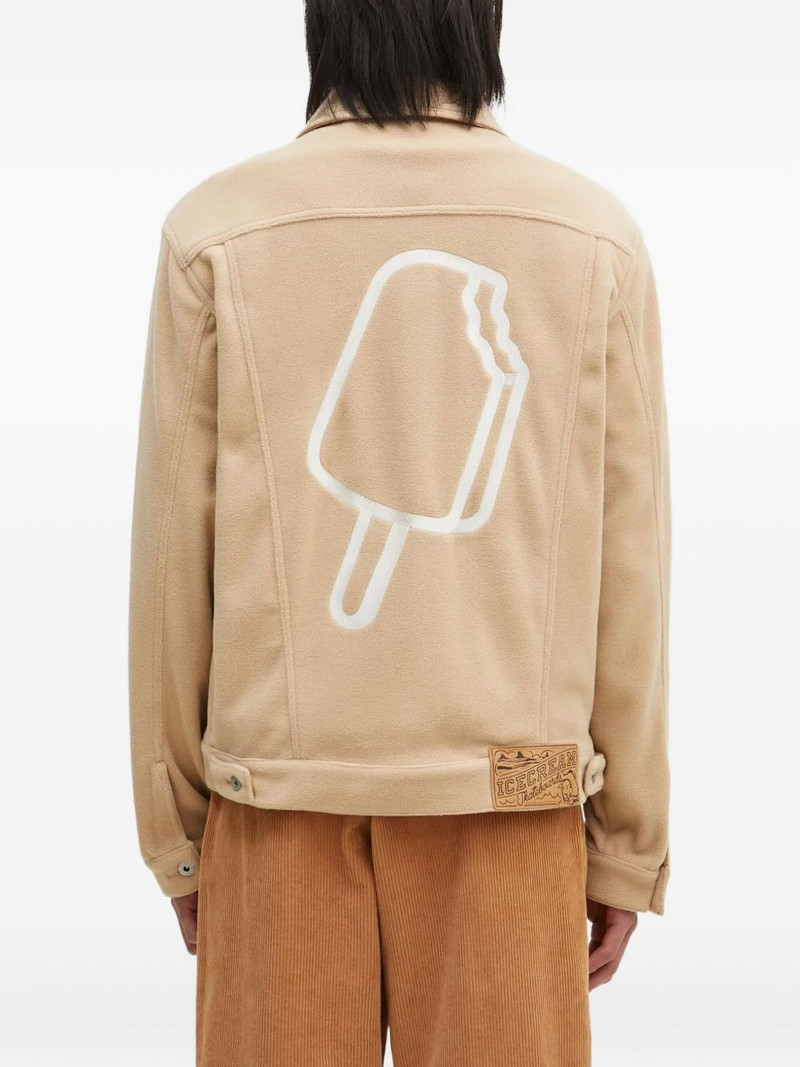 ICECREAM logo-embroidered fleece jacket outlook