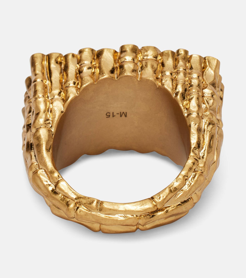 Wisp 16kt gold-plated embellished ring 4
