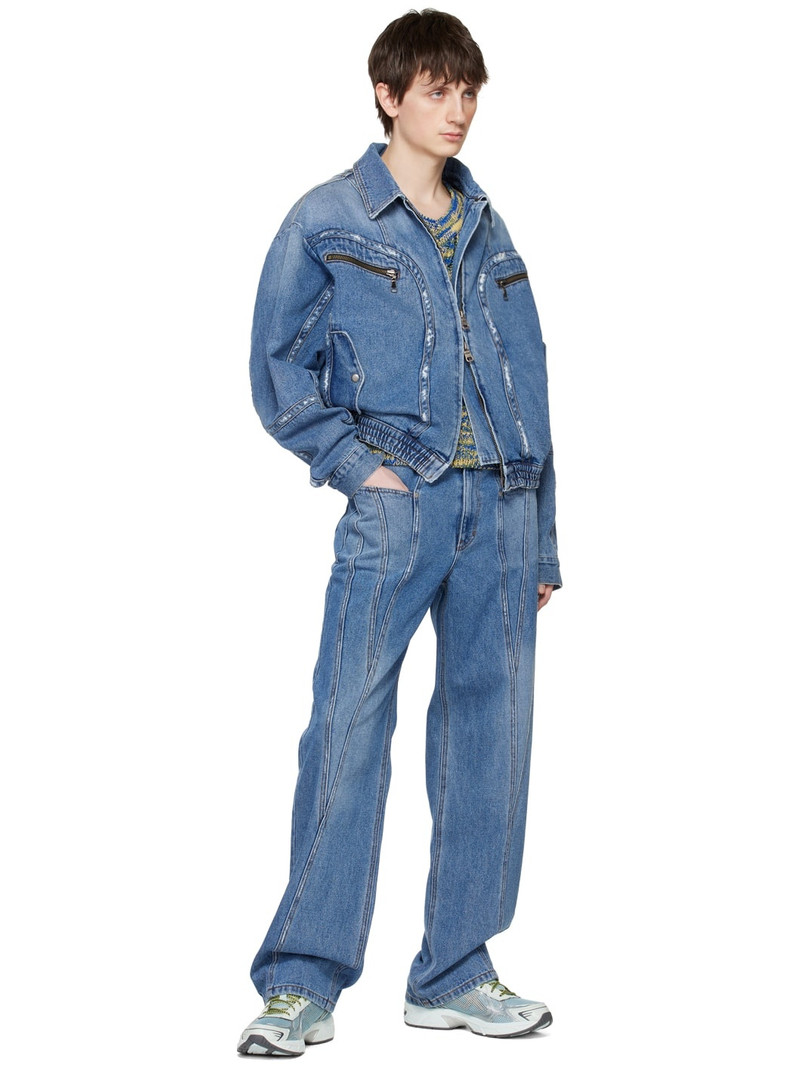Andersson Bell Blue Zip Denim Jacket outlook