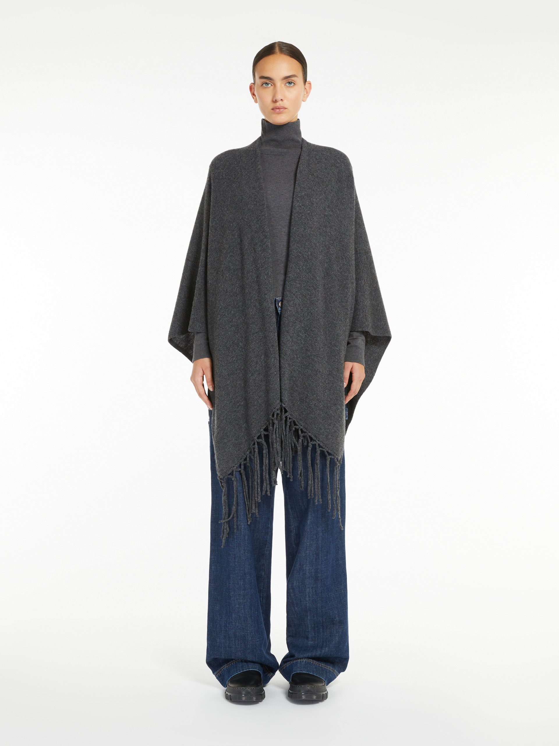 POMPOSA Pure wool poncho - 3