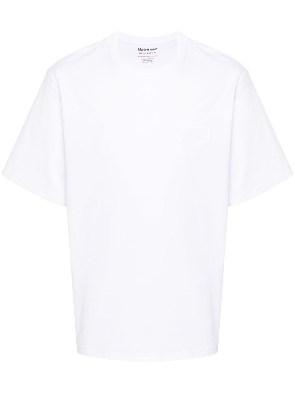 reflective-logo cotton T-shirt - 1