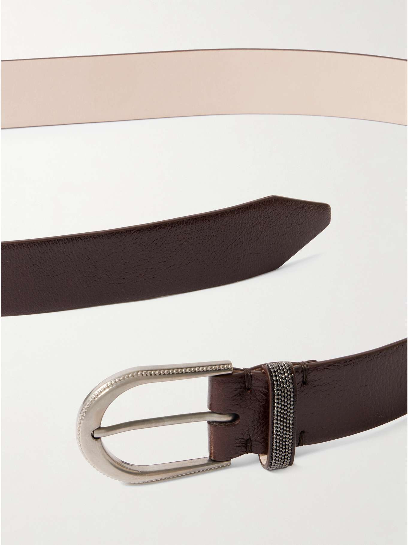 Leather belt Dark brown - 3