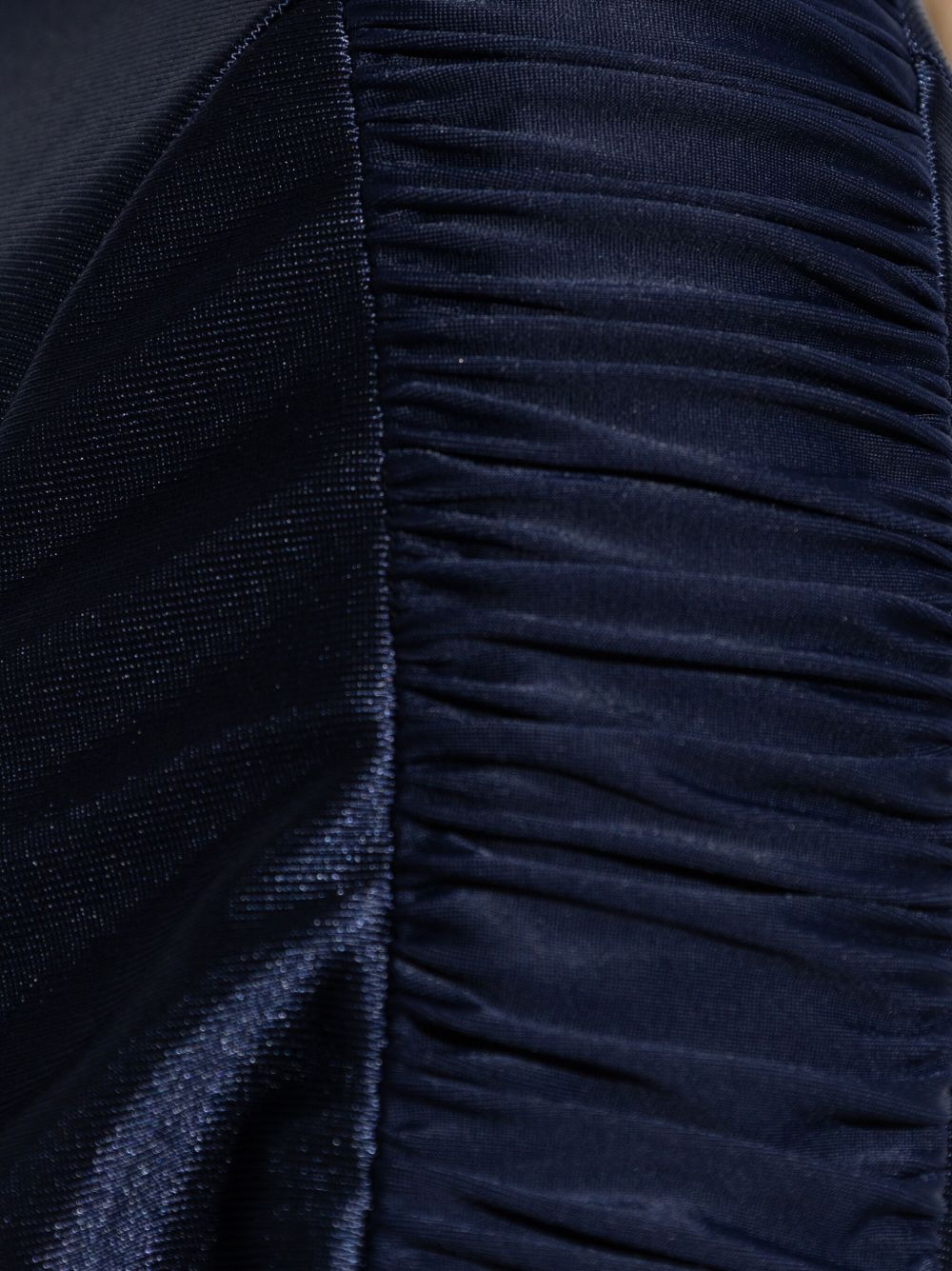 ruched-detail zip-up dress - 5