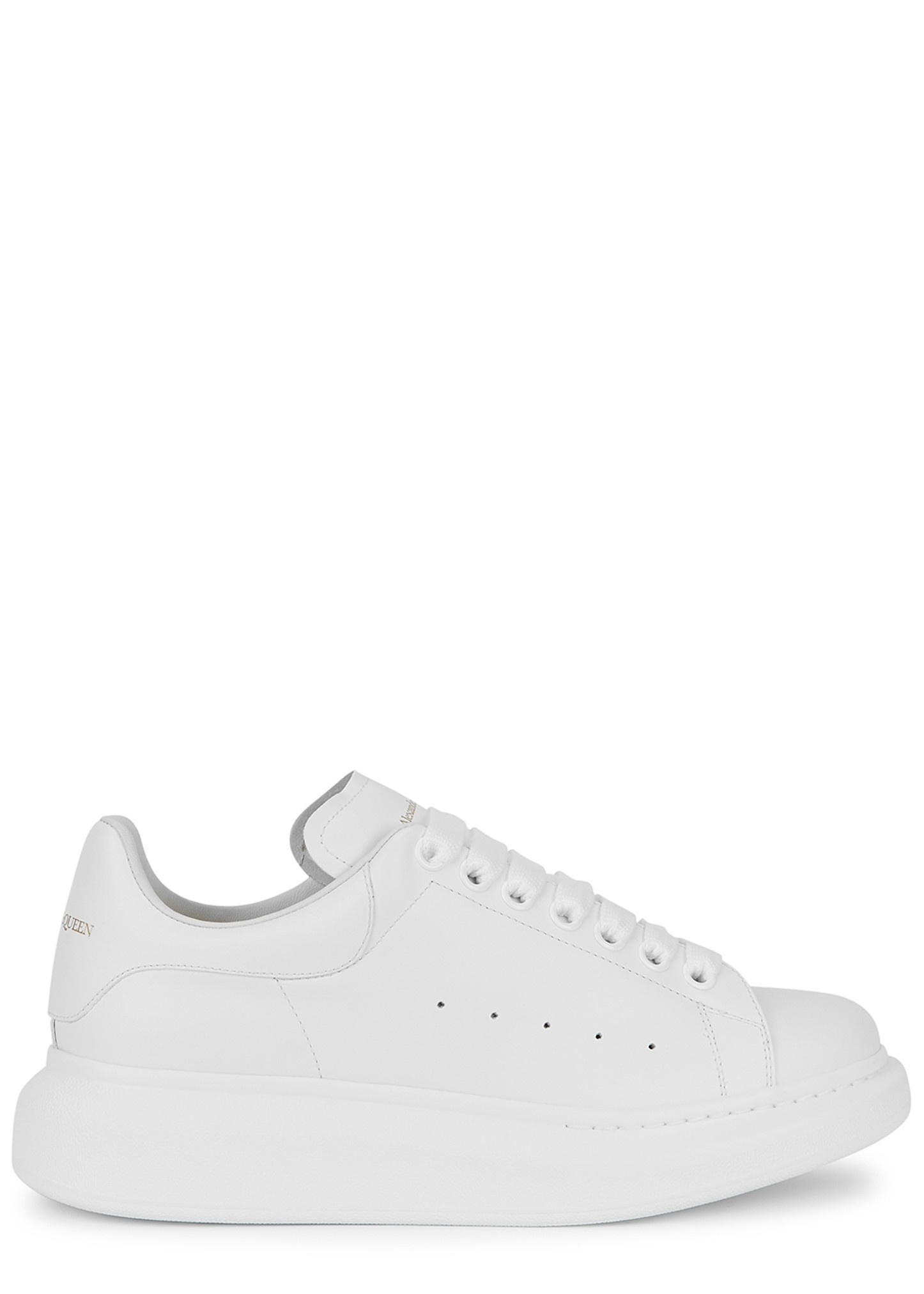 Oversized white leather sneakers - 1