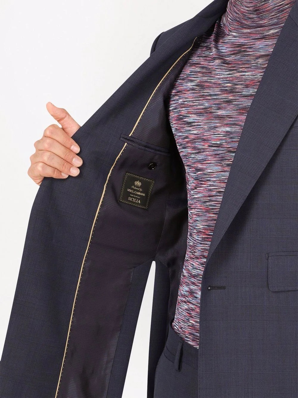 stretch glen plaid wool Sicilia-fit suit - 5