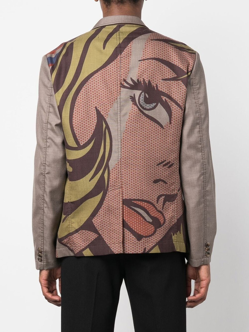 graphic-print single-breasted blazer 4