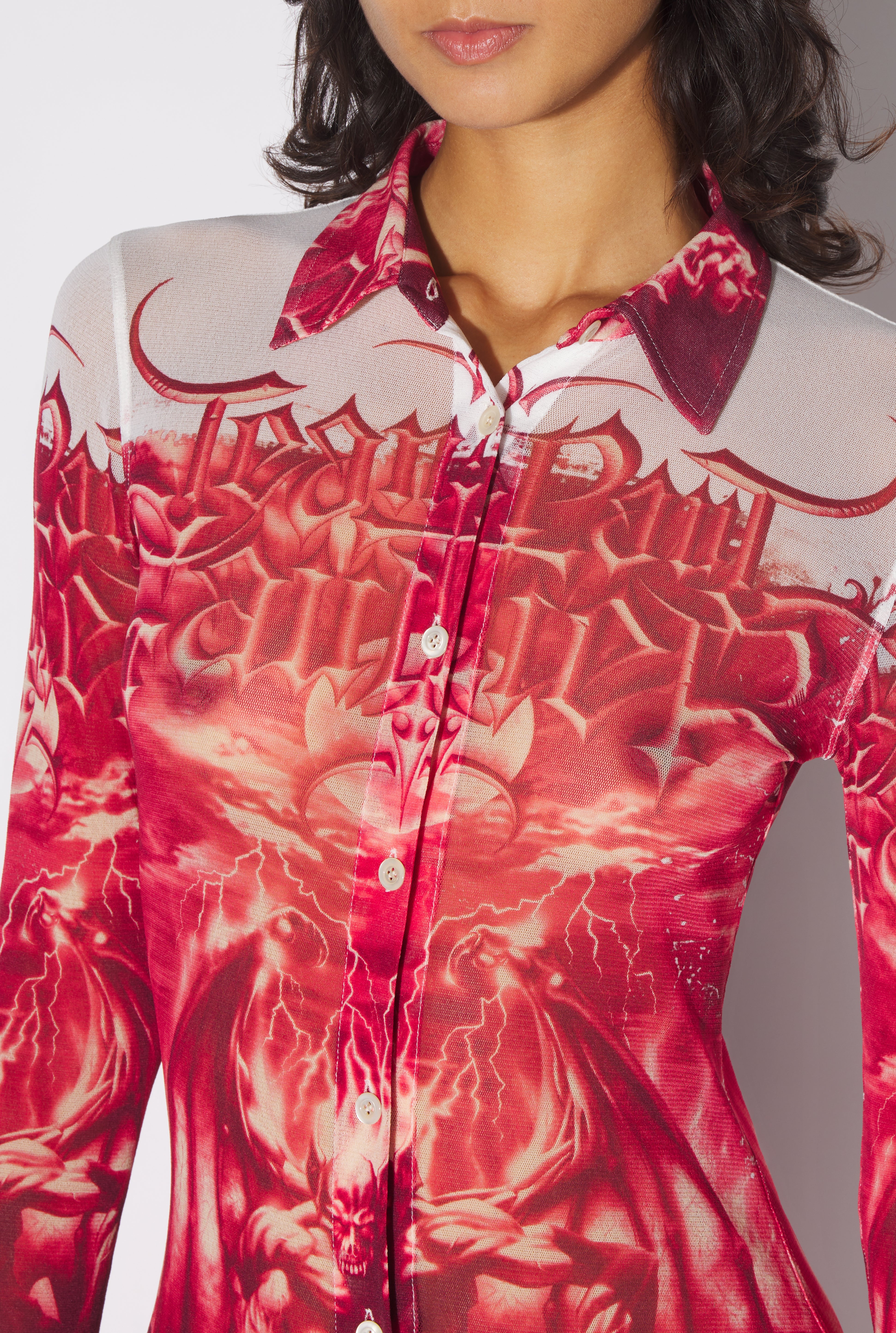 THE RED DIABLO SHIRT-DRESS - 4
