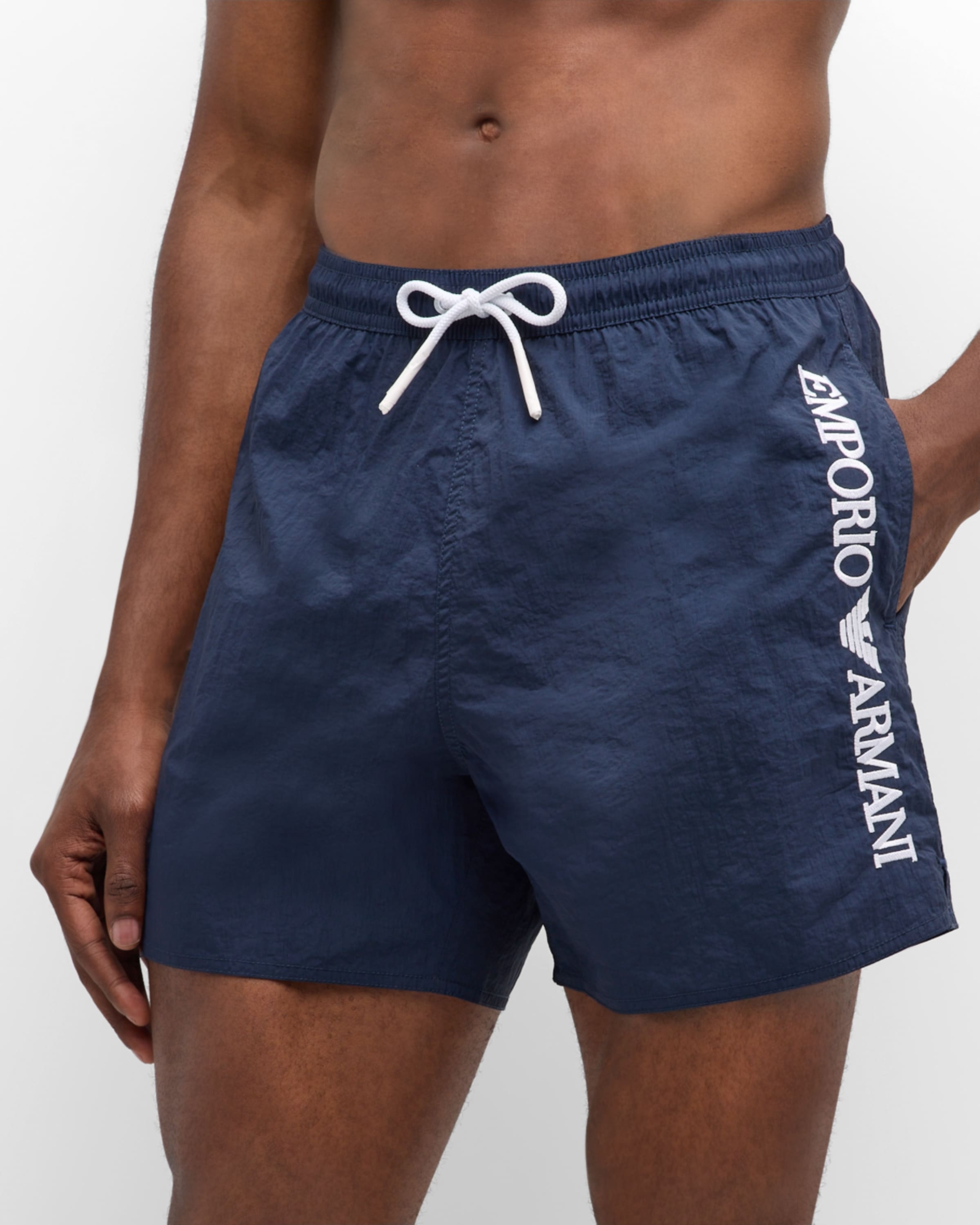 Men's Embroidery Logo Swim Trunks - 2