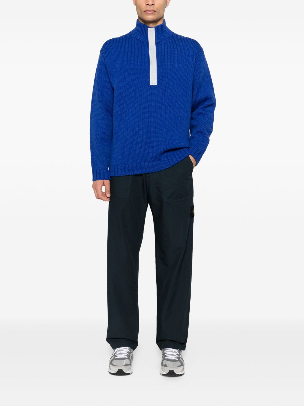 high-neck zip-front sweater - 2