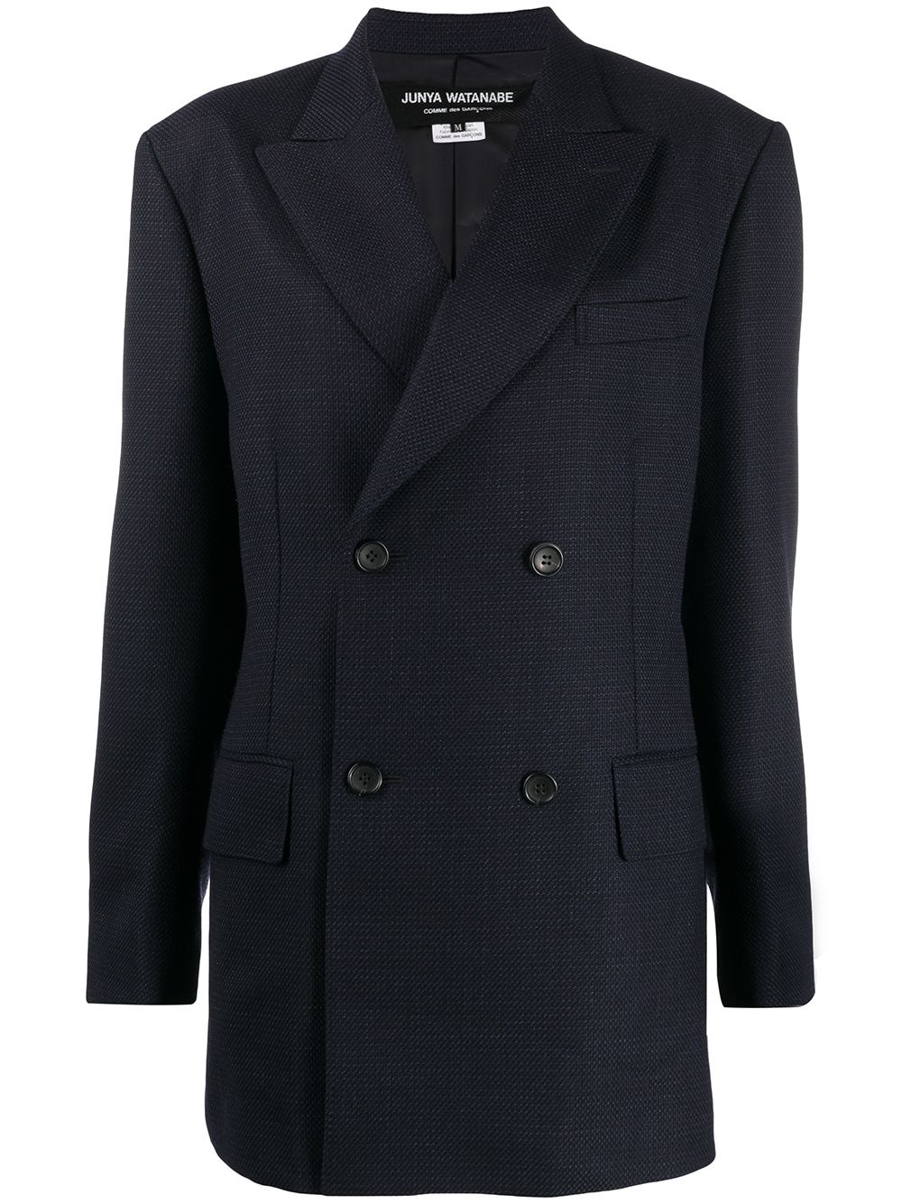 double-breasted wool blazer - 1