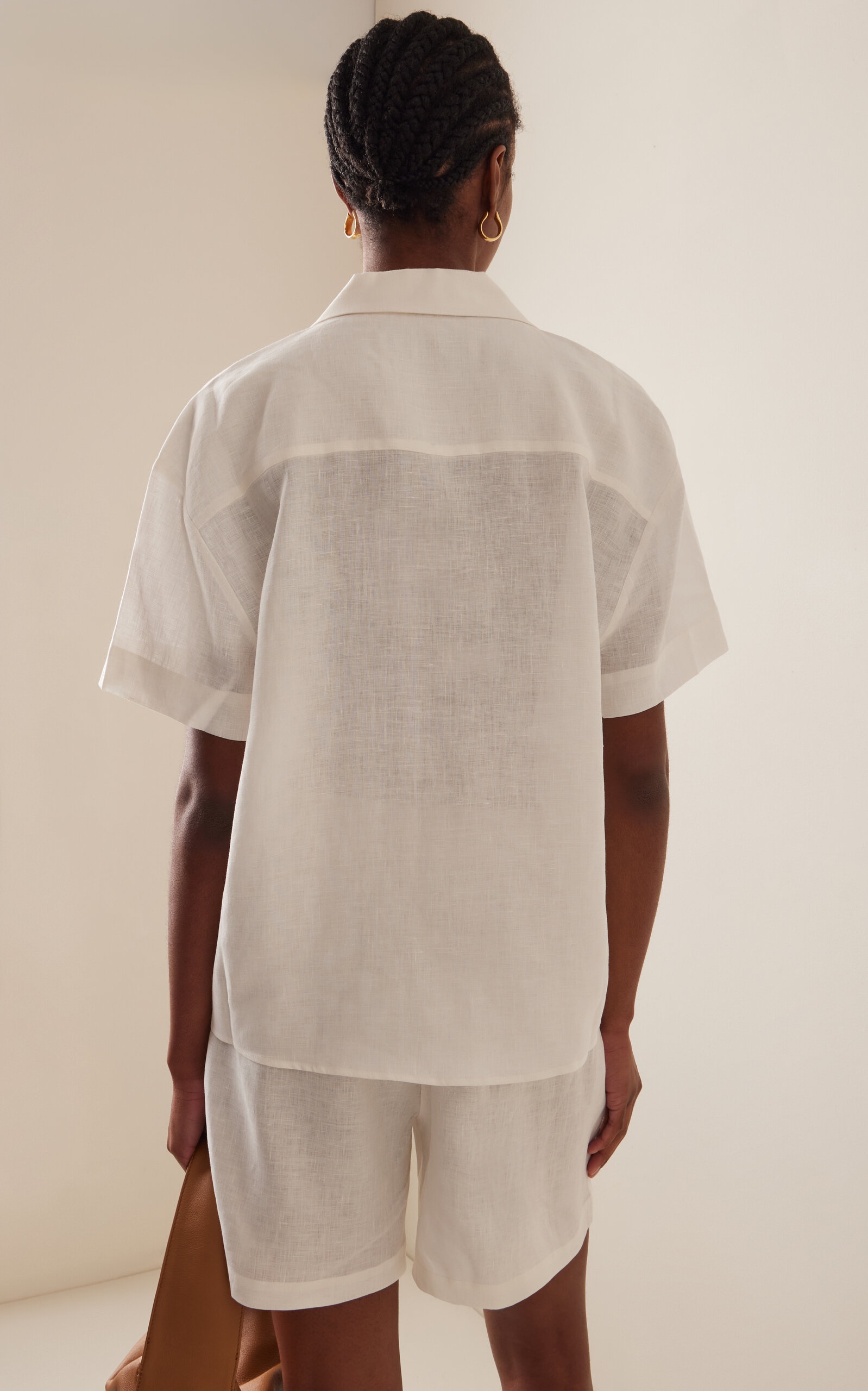 The Prague Linen Shirt ivory - 4