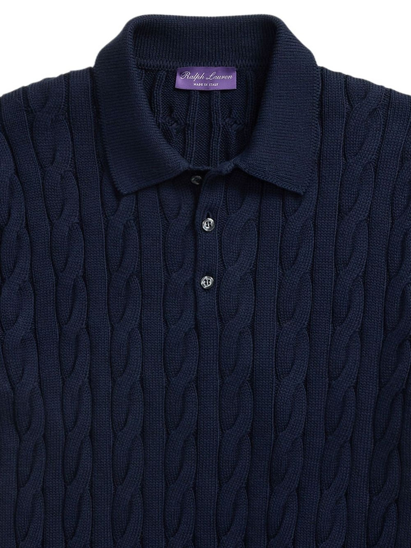 Ralph Lauren cable-knit polo shirt outlook