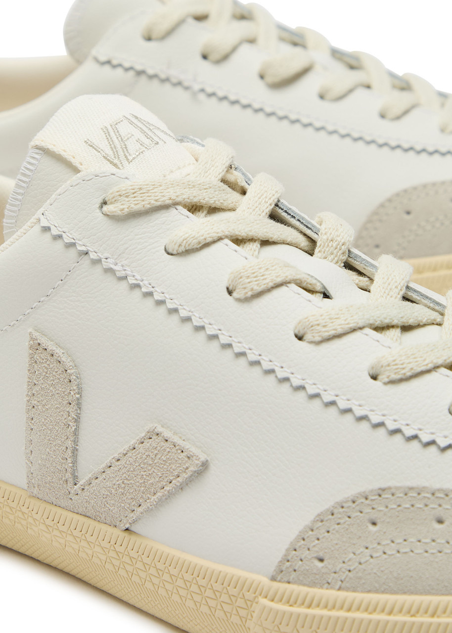 Veja Volley Panelled Grained Leather Sneakers - 4