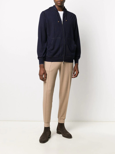 Brunello Cucinelli zip-up wool hoodie outlook