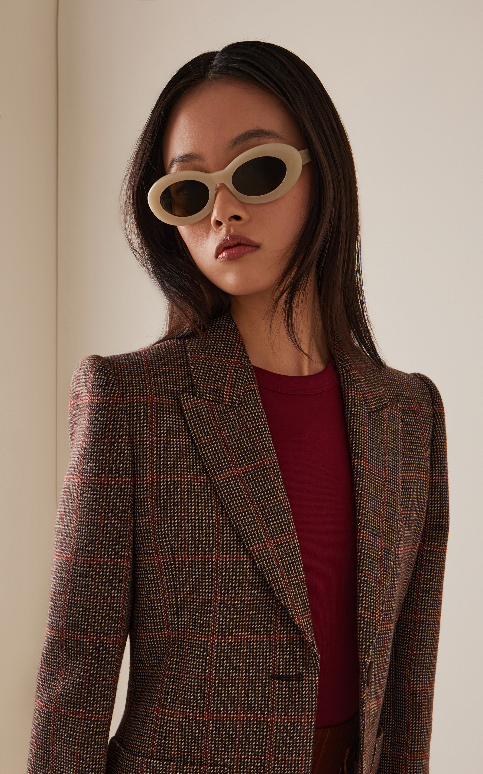 Round-Frame Acetate Sunglasses ivory - 2