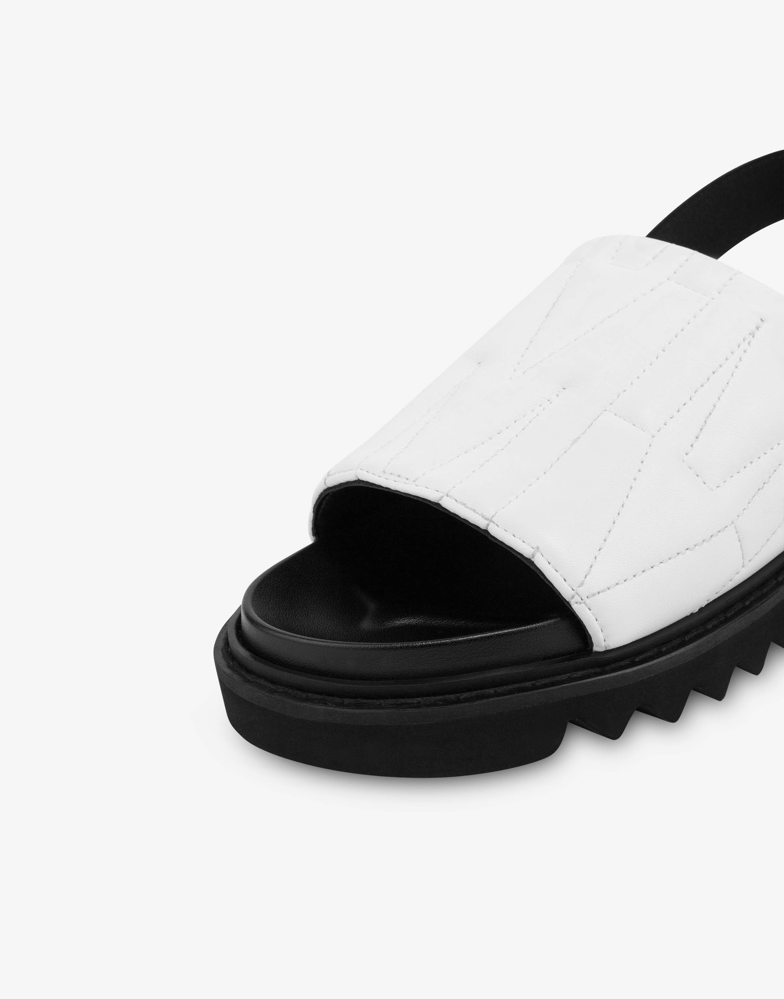 M QUILTED NAPPA LEATHER SANDALS - 4