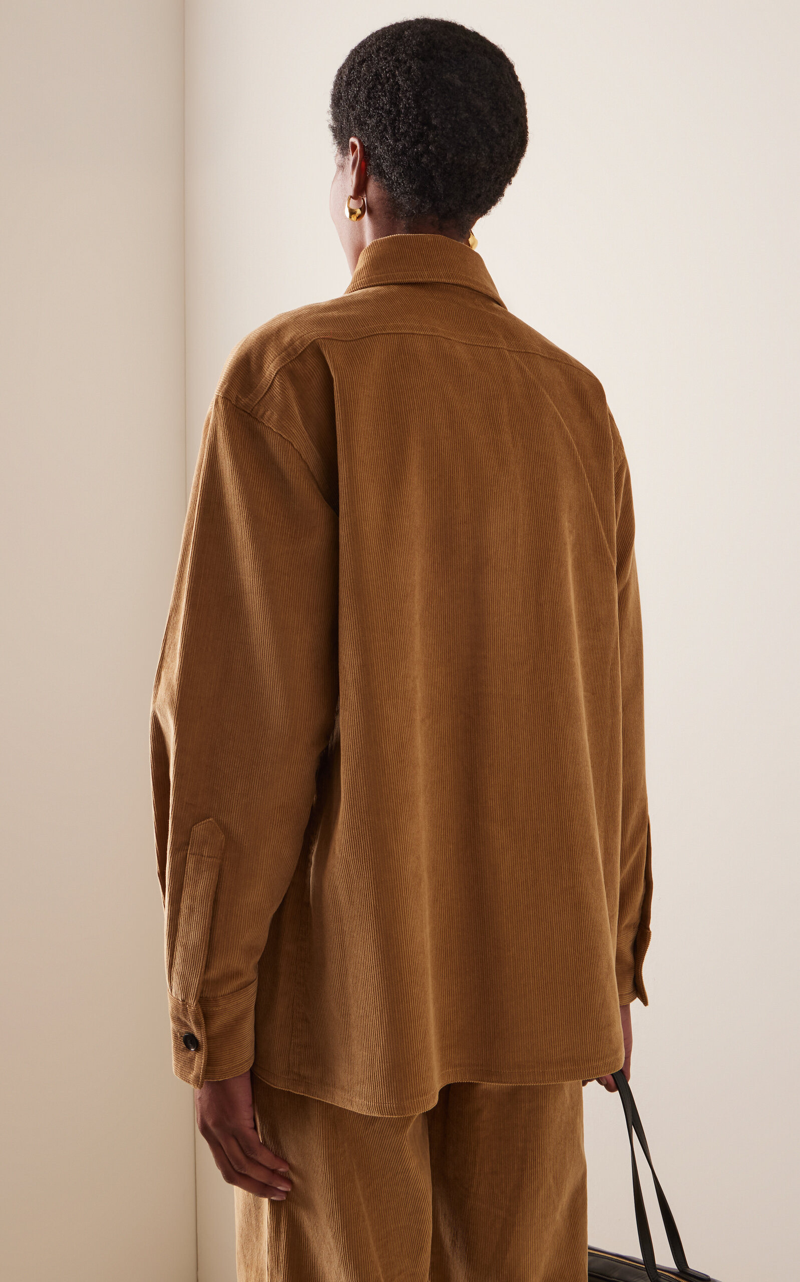 Cotton Corduroy Overshirt tan - 4