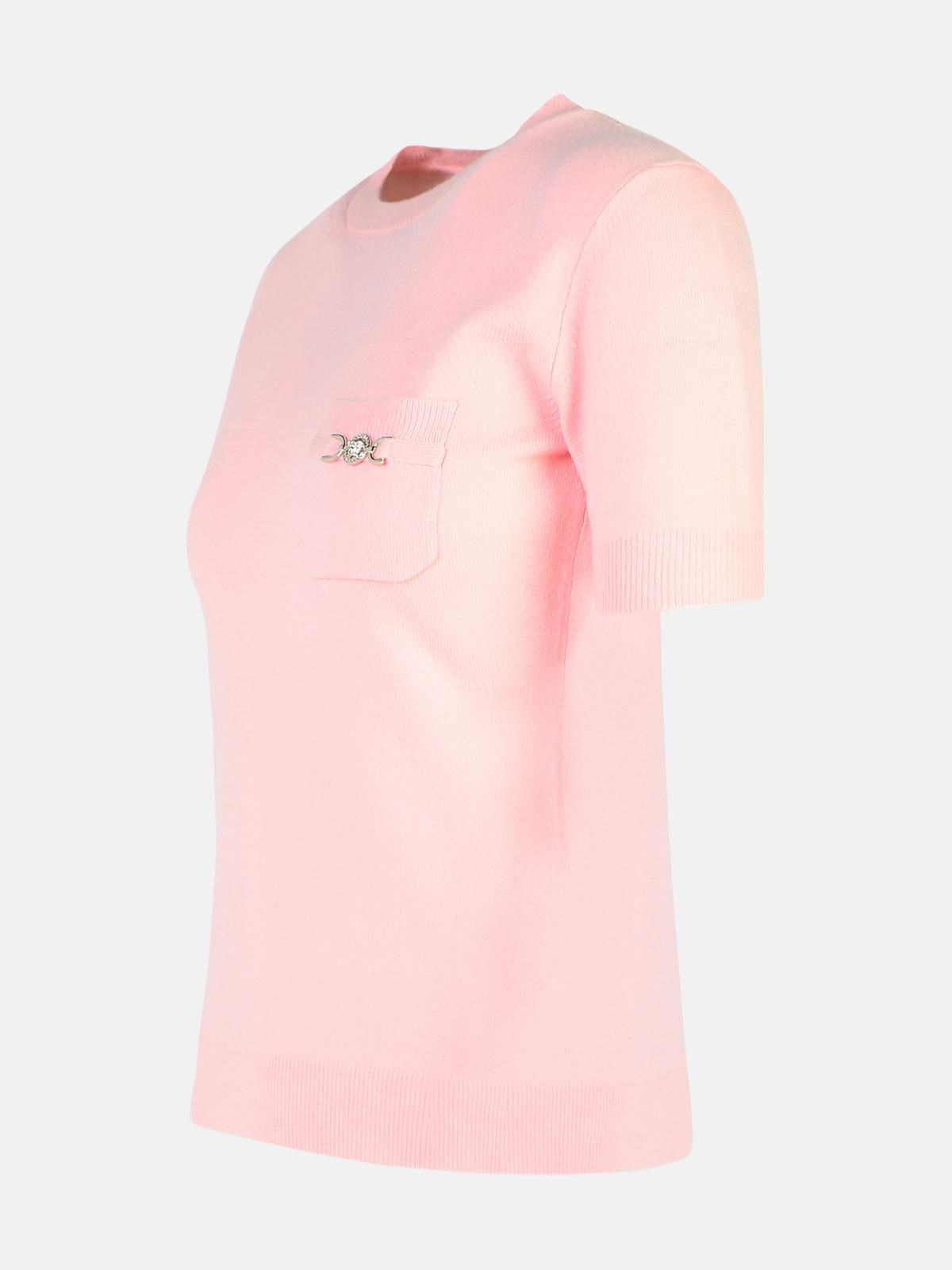 PINK CASHMERE BLEND SWEATER - 2