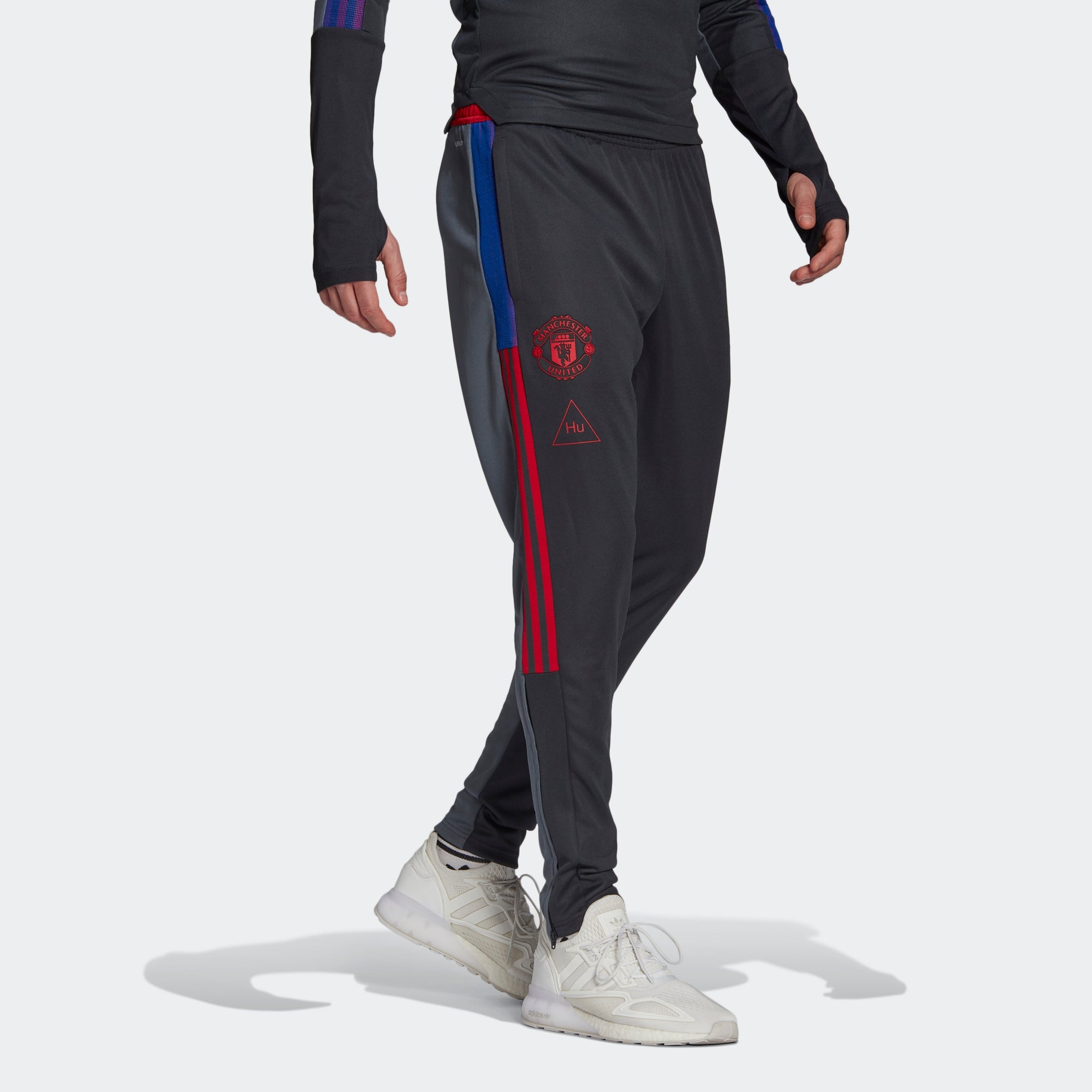 adidas x Crossover Mufc Hu Tr Pnt Manchester United Soccer/Football Colorblock Sports Long Pants Gra - 2