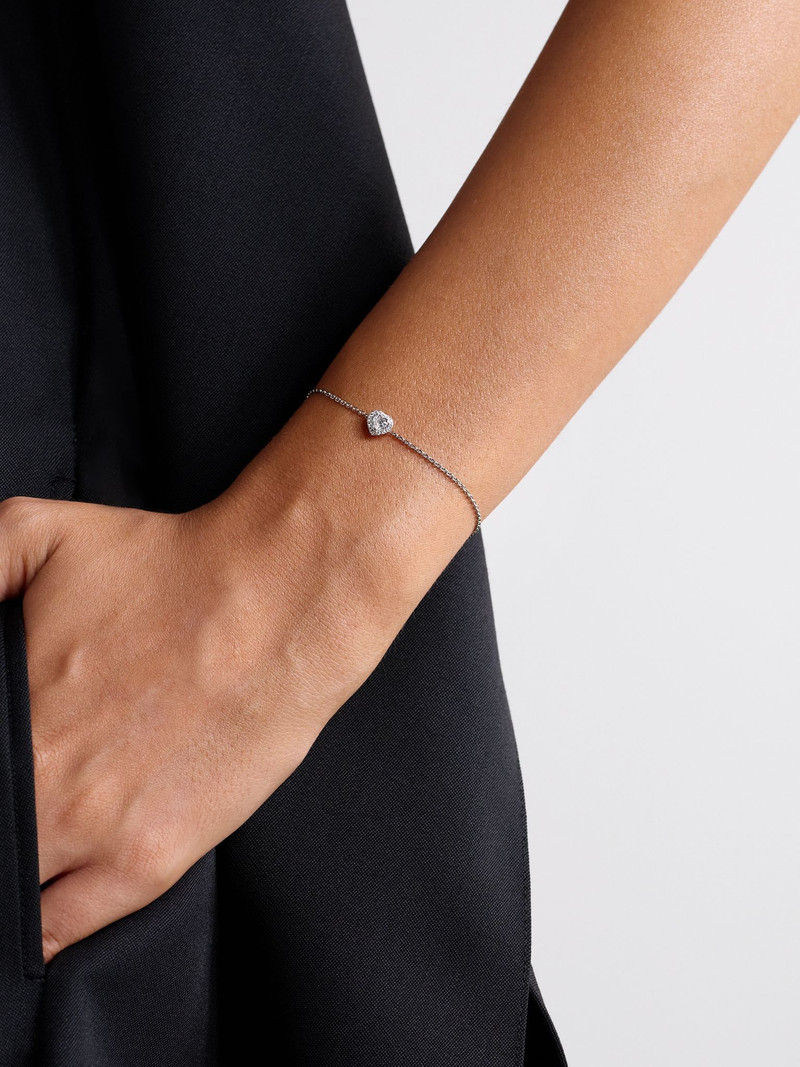 De Beers Aura Solitare 18-karat white gold diamond bracelet Gold outlook