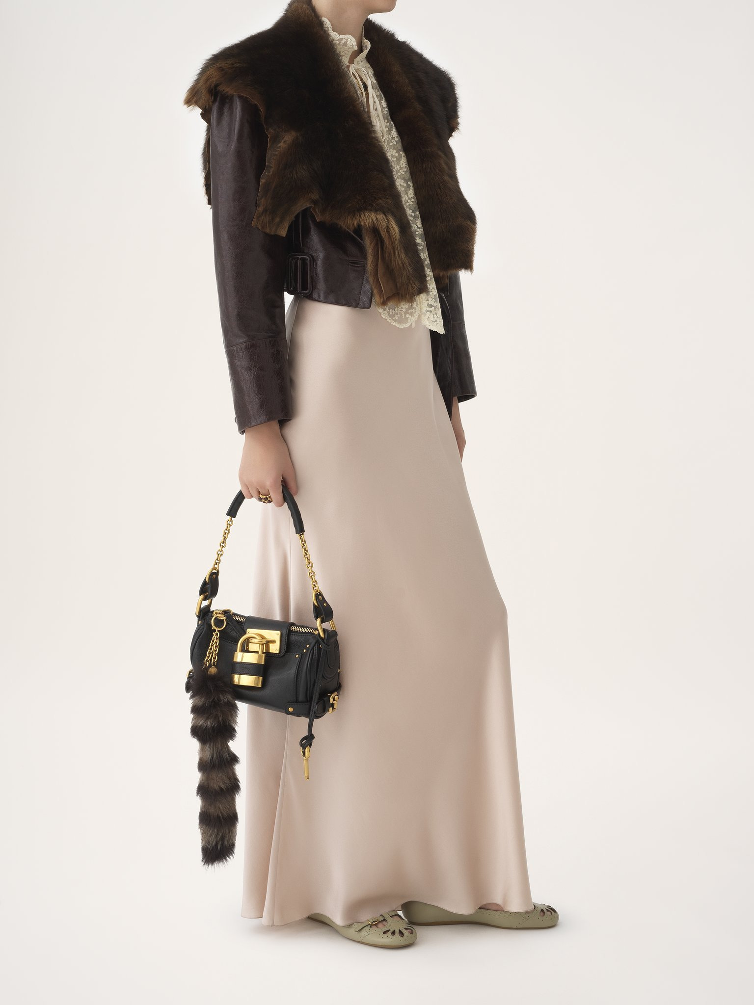 SMALL PADDINGTON CHAIN BAG IN GRAINED LEATHER - 8