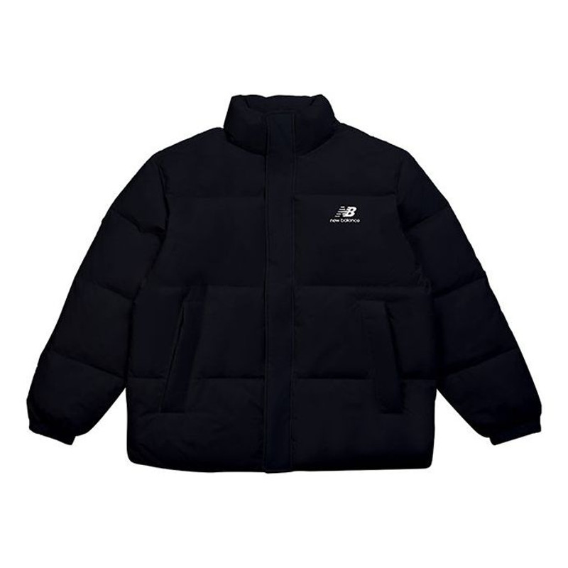 New Balance Logo Print Down Jacket 'Black' AMJ24359-BK - 1