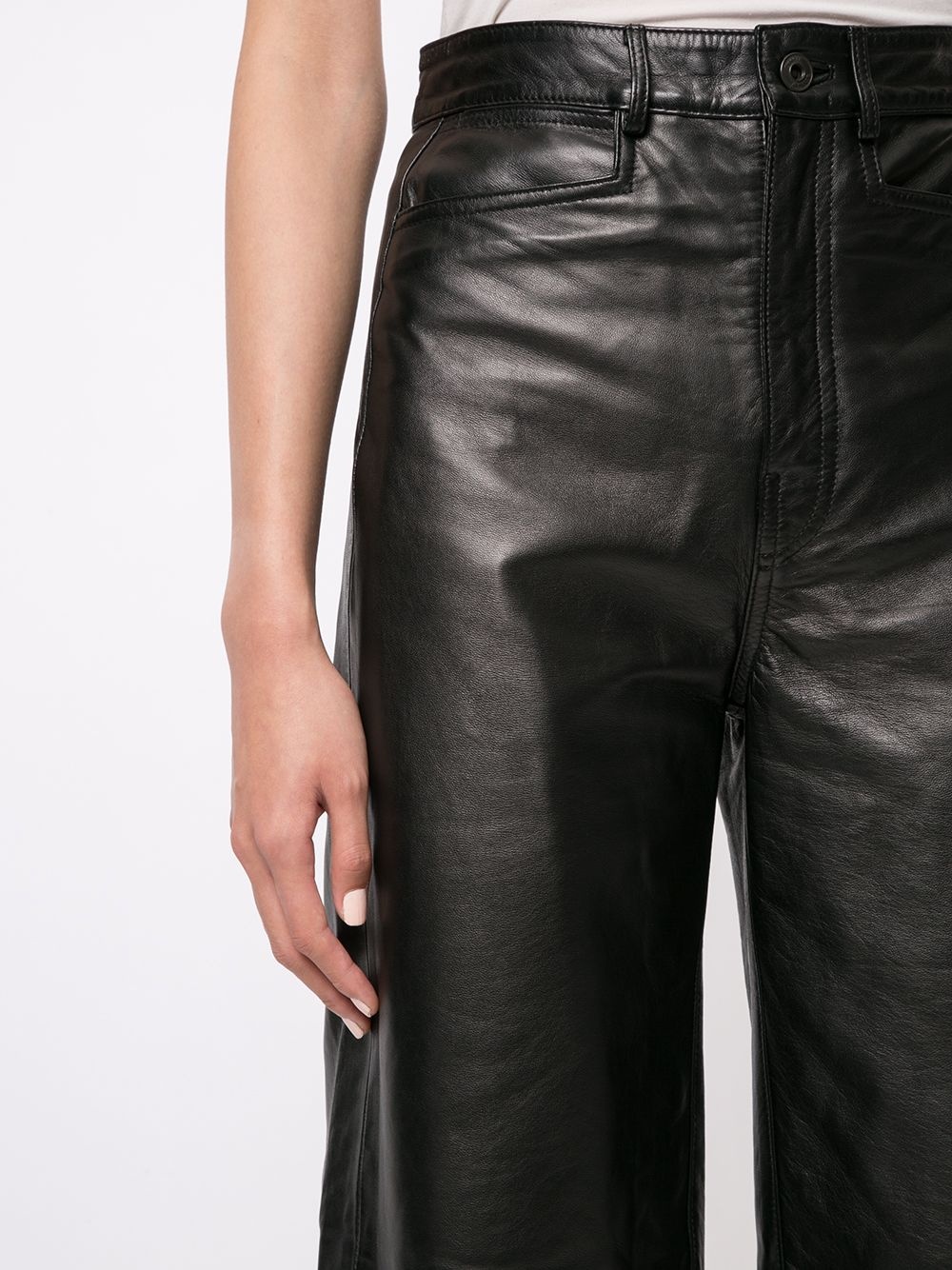 nappa-leather culotte trousers - 5