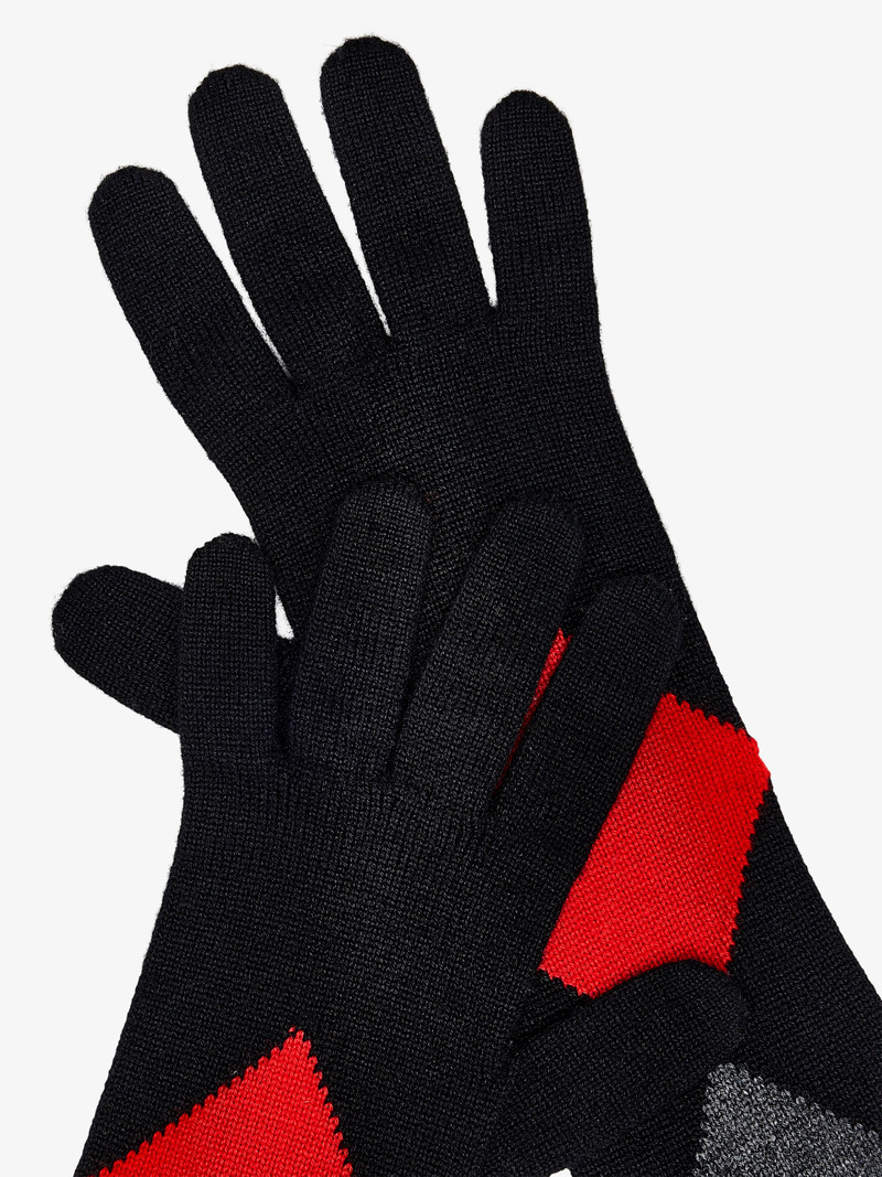 Vivian Gloves in Argyle Cashmere Knit 1