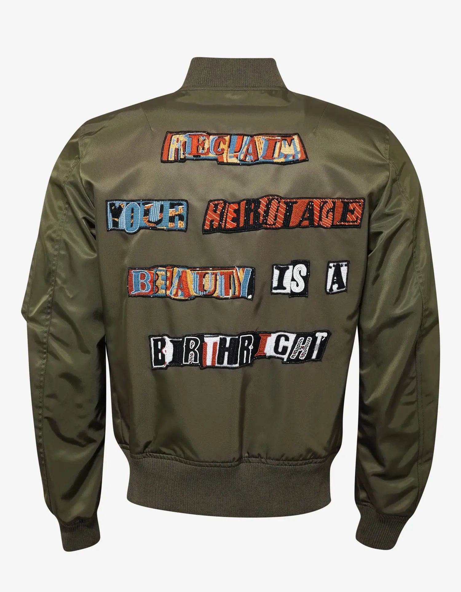 Valentino Khaki Jamie Reid Embellished Bomber Jacket - 2