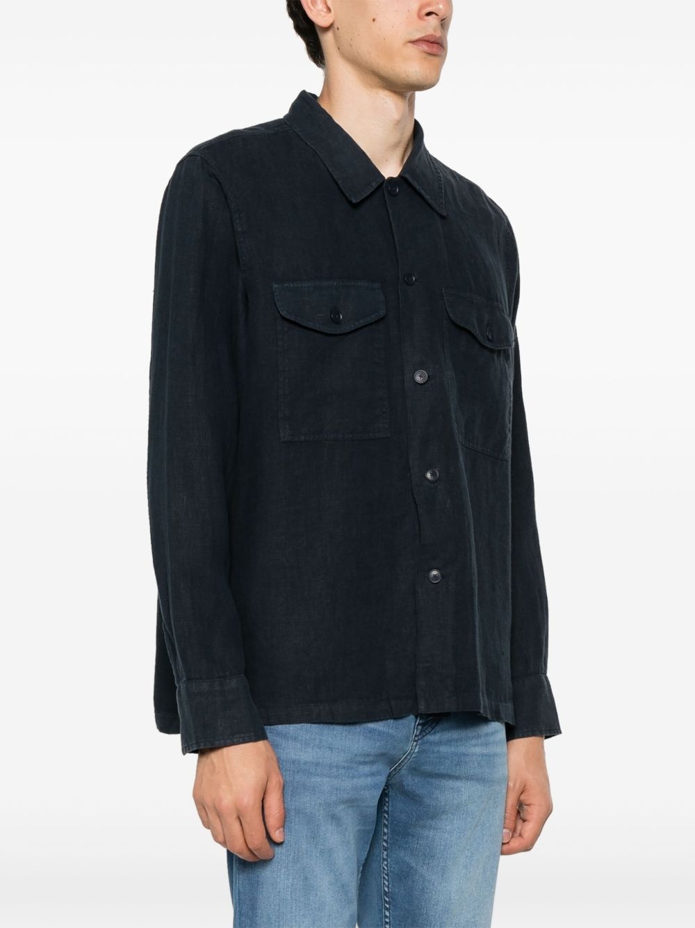 plain linen shirt - 3