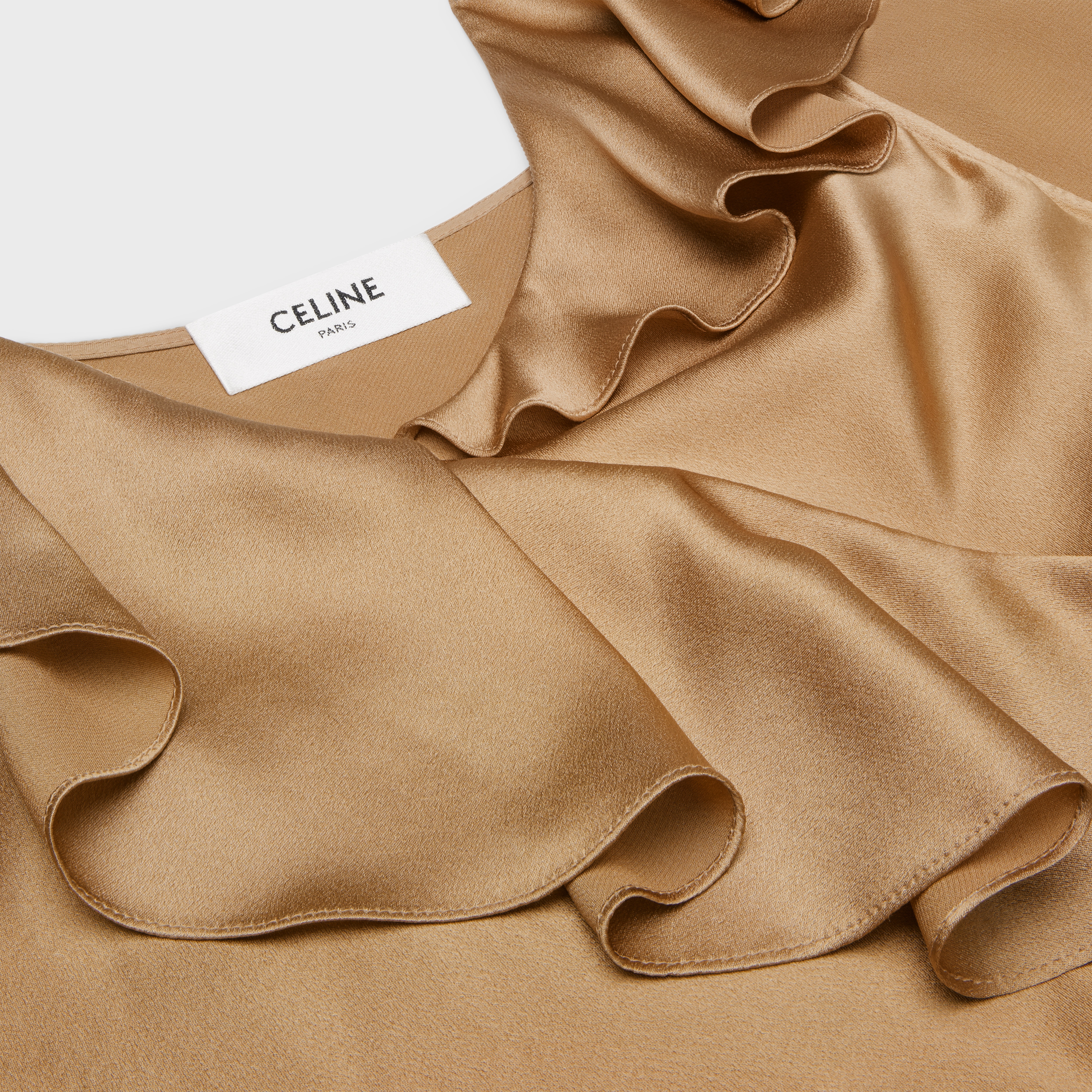 ワンピース CELINE | ASYMMETRIC LINGERIE DRESS IN SATIN CREPE CELINE asymmetric lingerie dress in satin crepe | REVERSIBLE