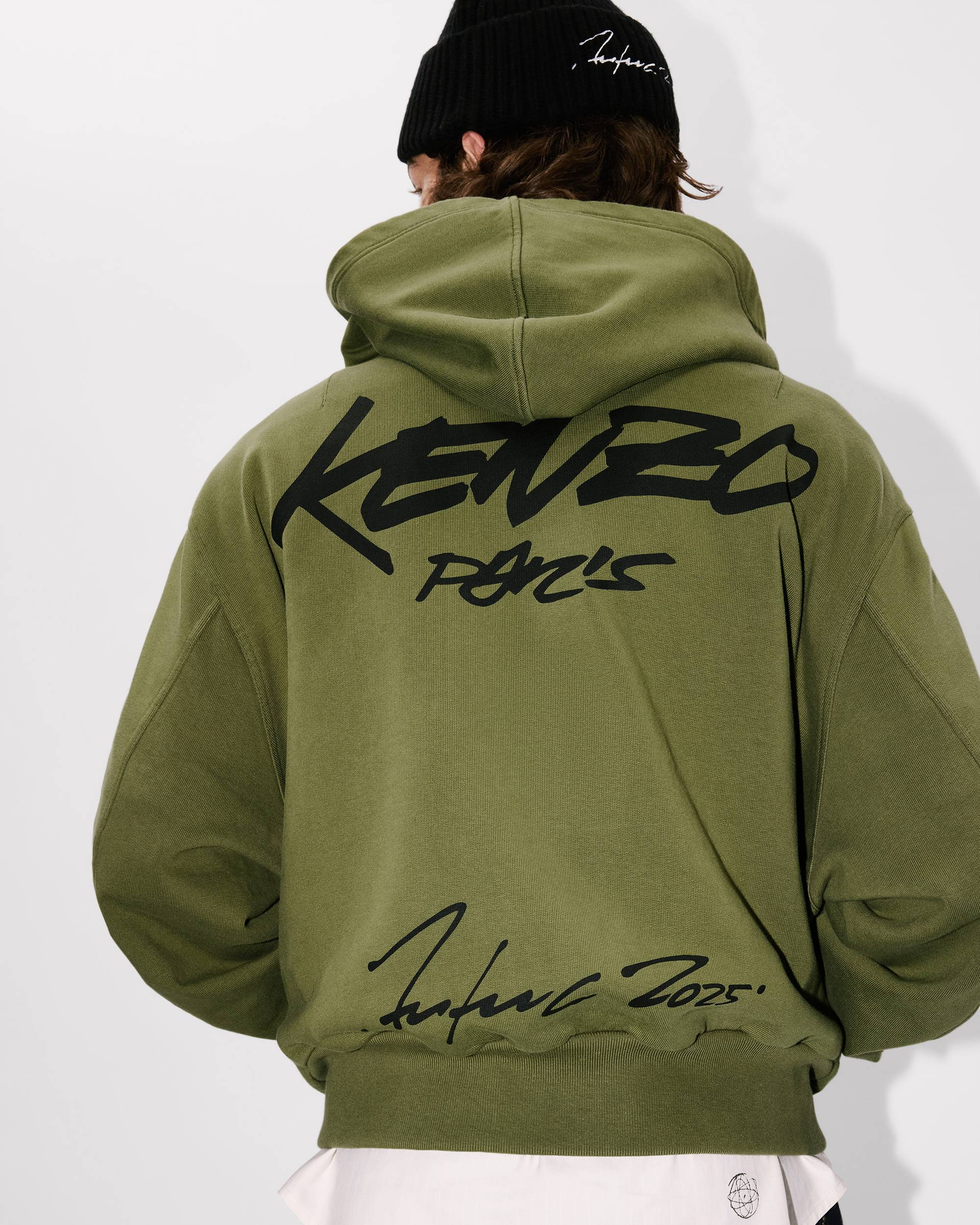 'Kenzo x Futura 2000' boxy full-zip hoodie in cotton - 7