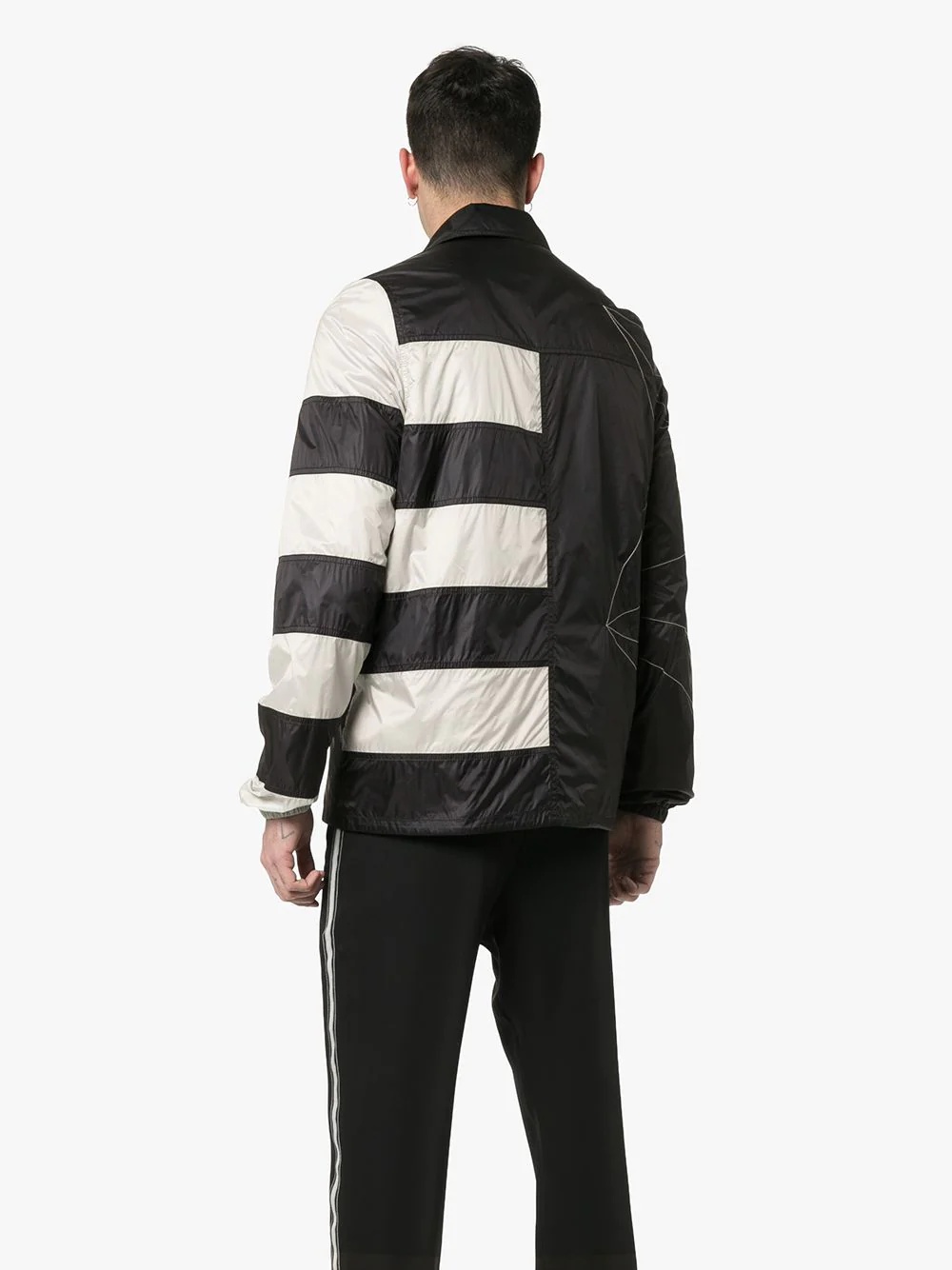 Striped windbreaker jacket - 4