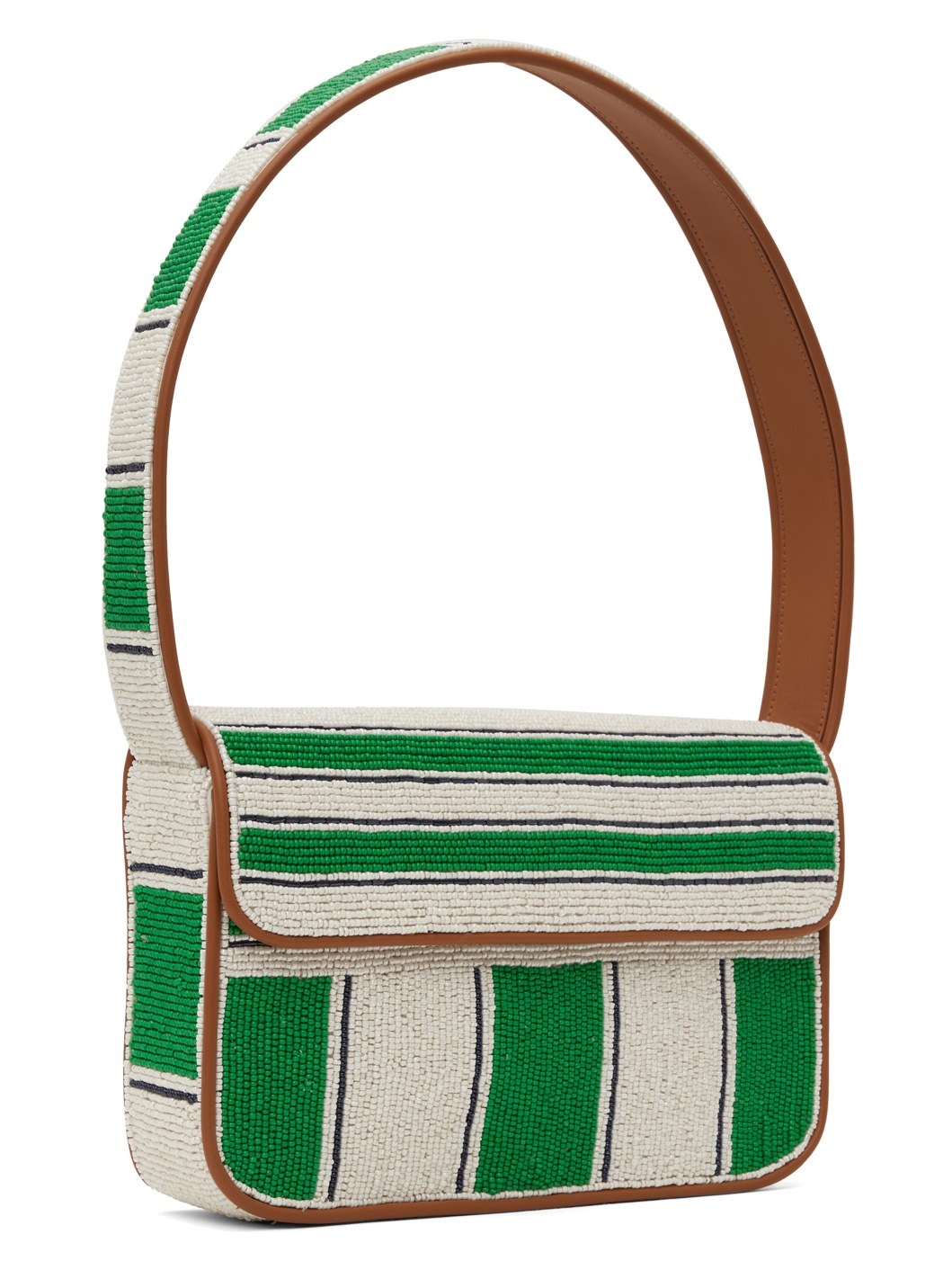 Off-White & Green Tommy Beaded Bag - 2