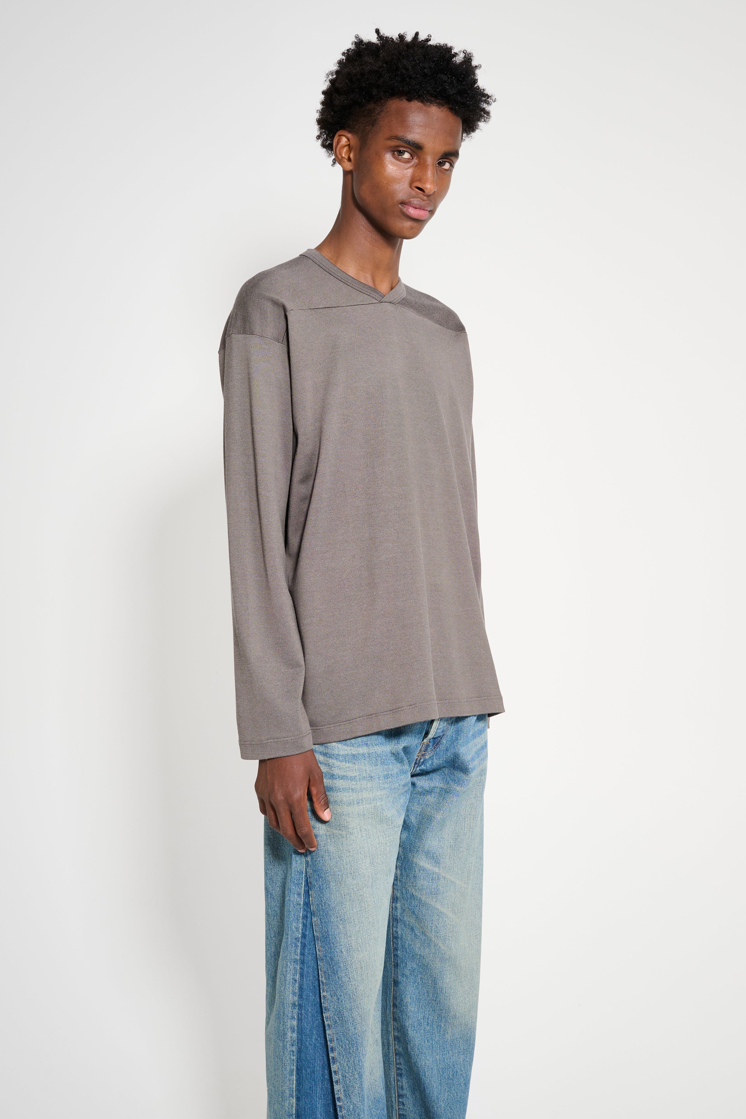 LADY WHITE CO. LS FOOTBALL T-SHIRT GREY OLIVE - 4