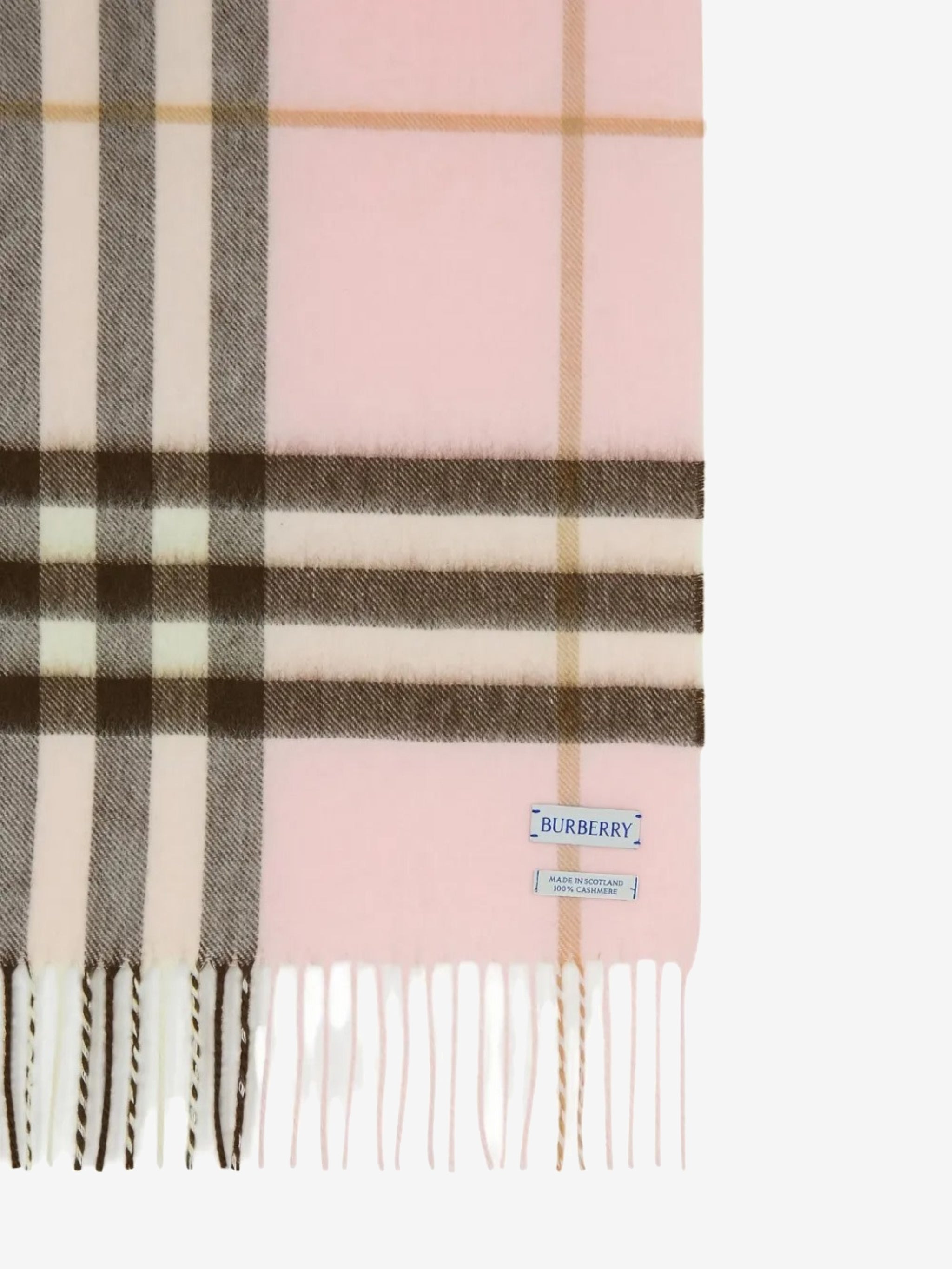 BURBERRY - Unisex Check Cashmere Scarf - 3