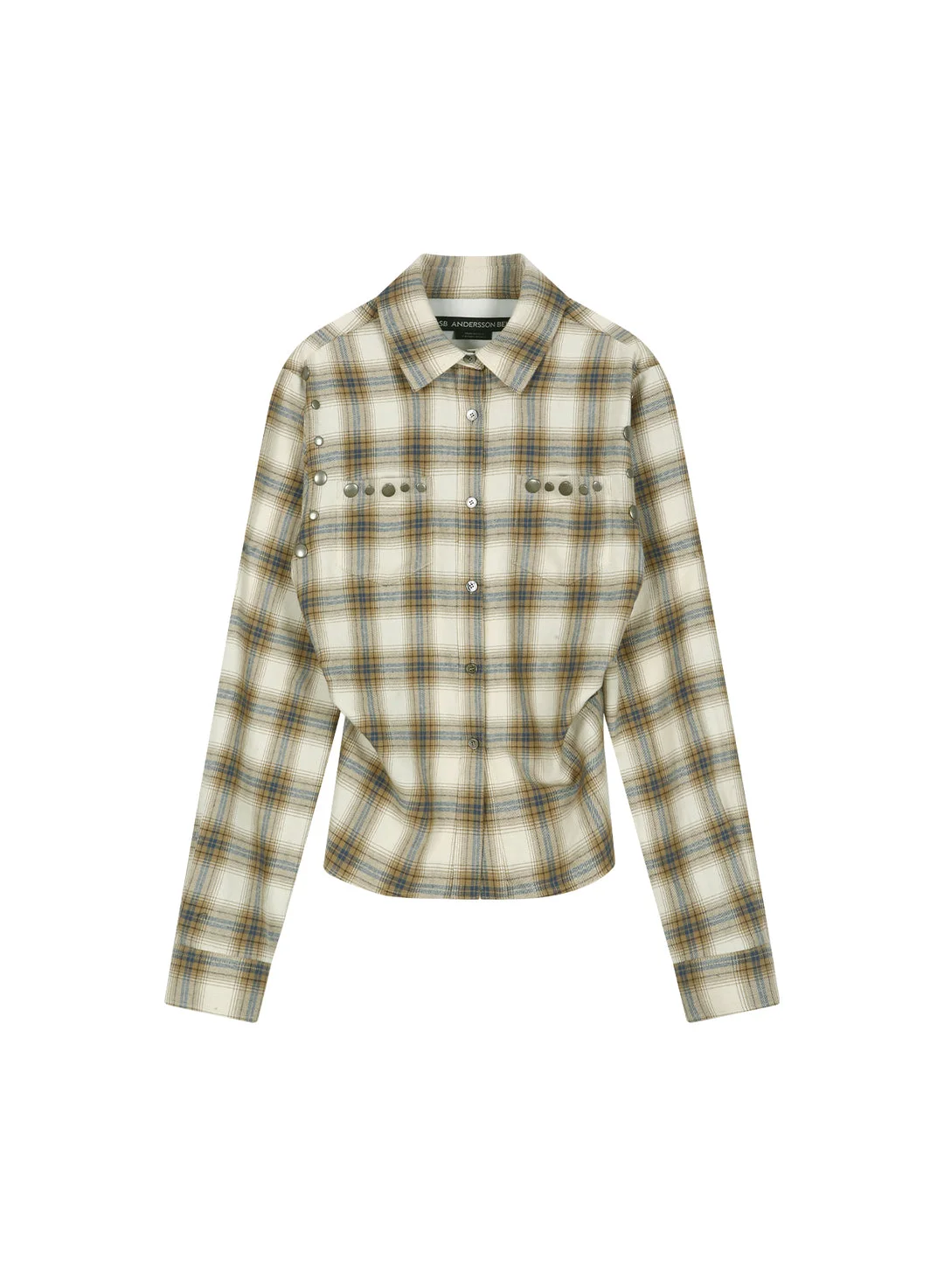 Check Studded Contour Shirt - 1