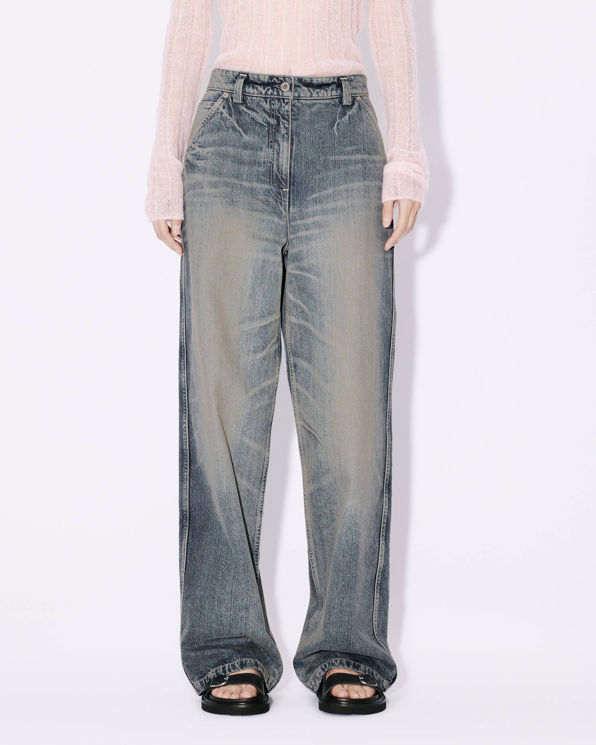 Japanese denim baggy trousers - 4