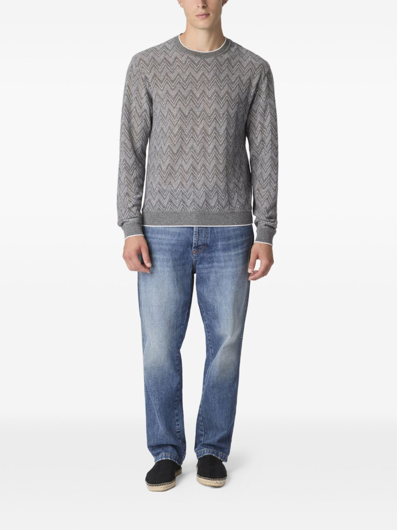 Missoni zigzag-pattern crew-neck sweater outlook