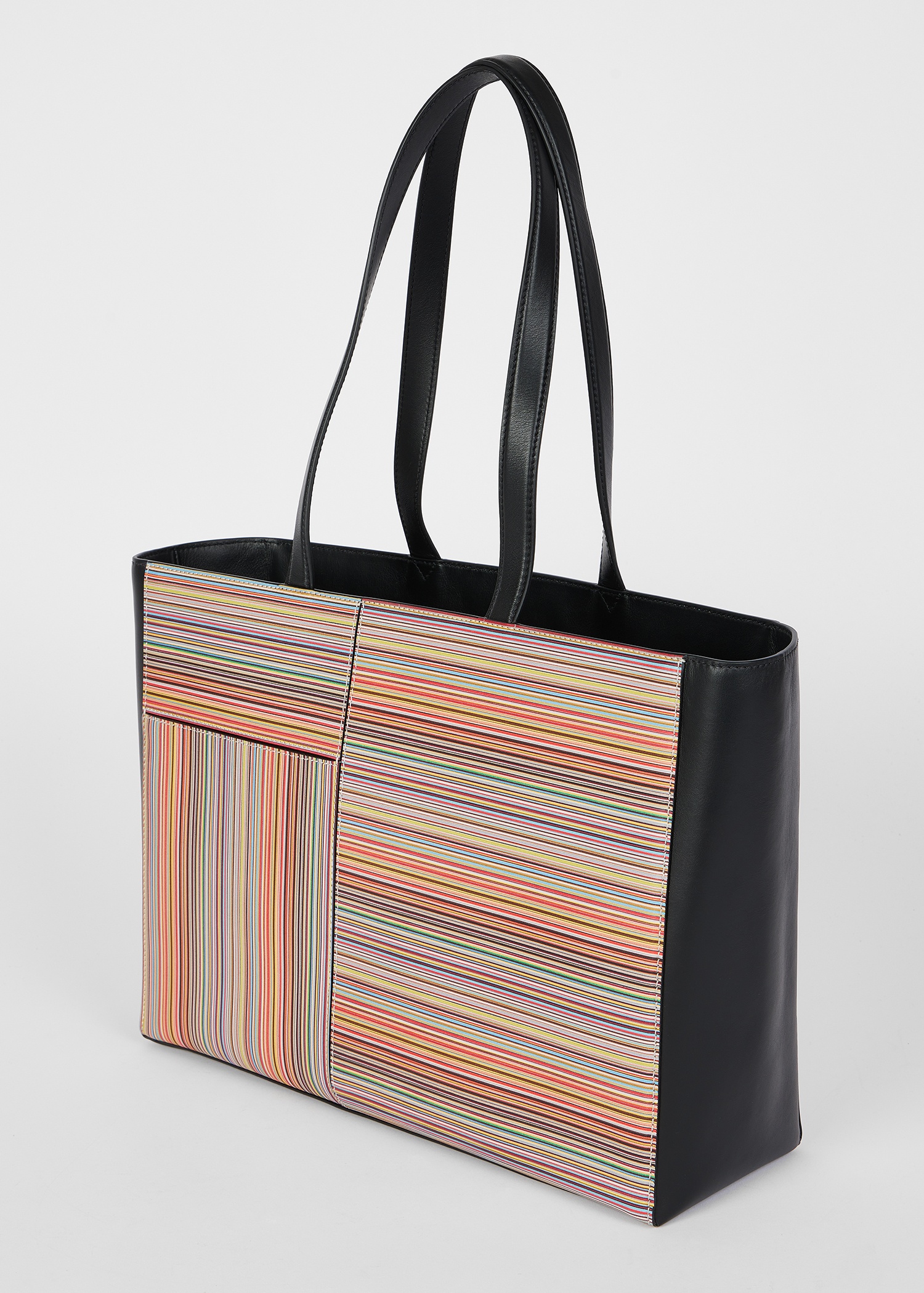Women's Panelled 'Signature Stripe' Leather Tote Bag - 3