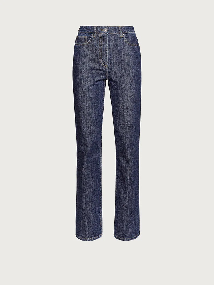 FLARED JEAN WITH NAPPA POCKETS - 1