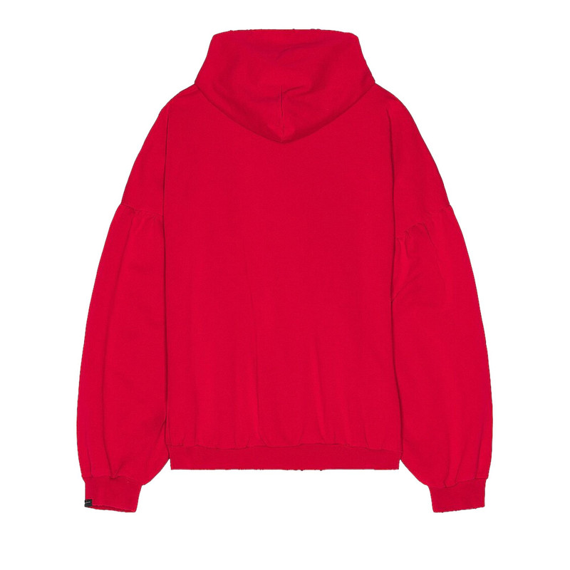 BALENCIAGA Balenciaga Round Hoodie 'Faded Red' outlook