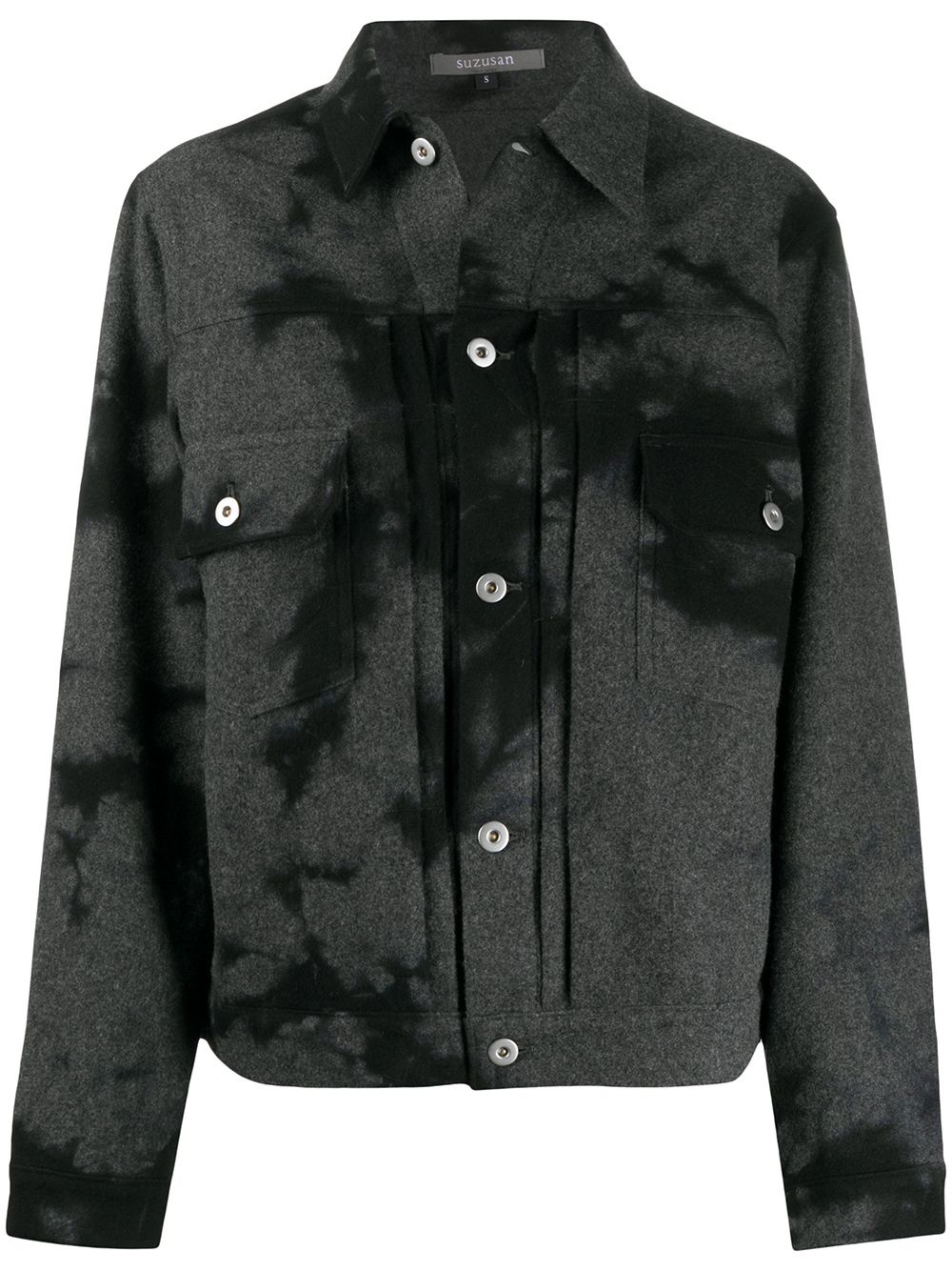 tie-dye wool jacket - 1