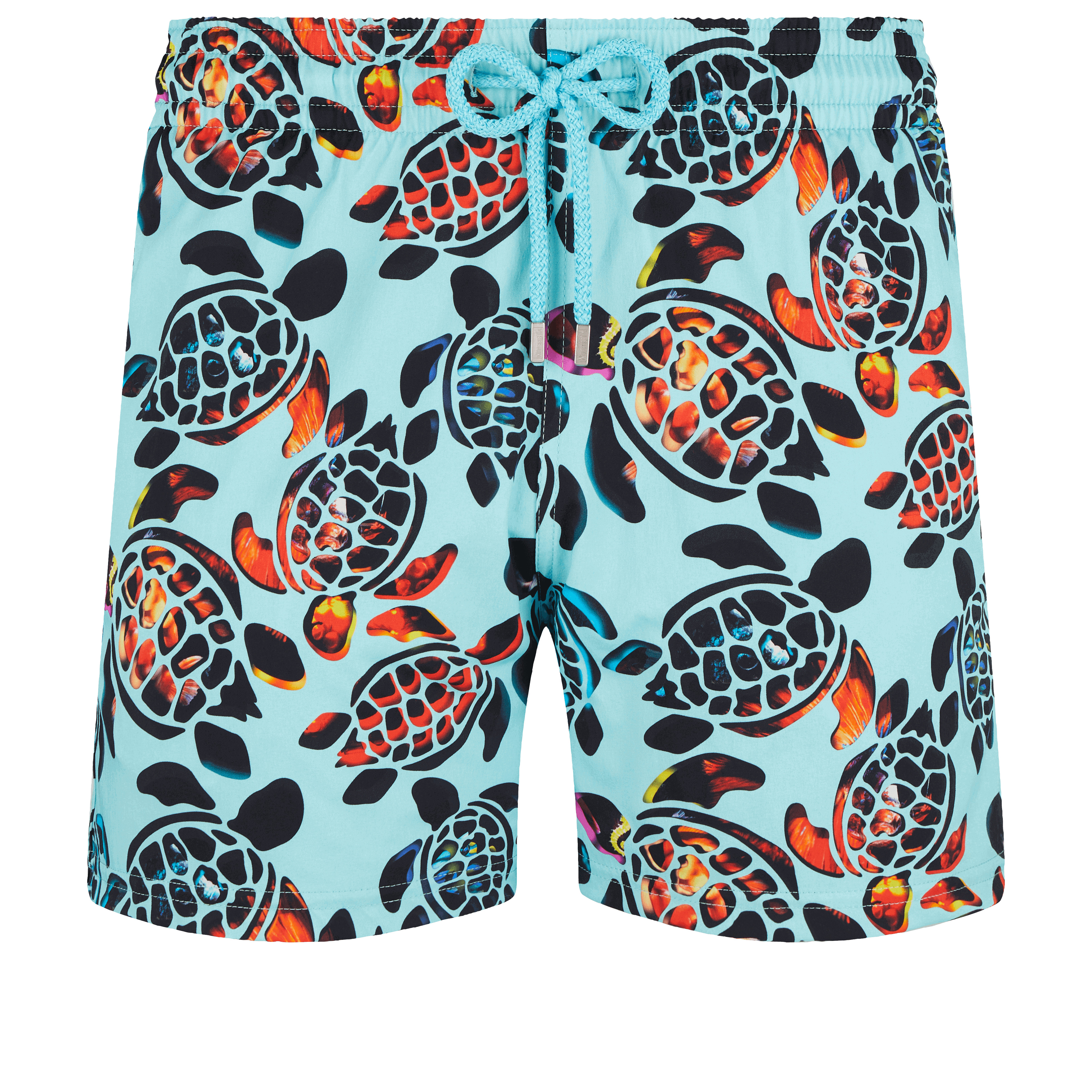Men Stretch Swim Trunks Screen Turtles - 1